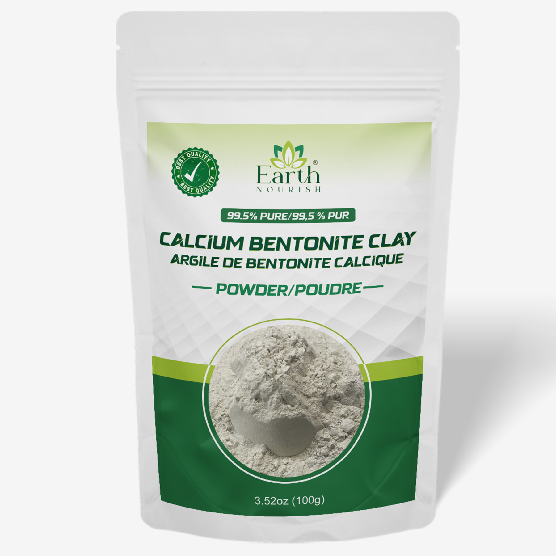 Calcium Bentonite Clay Powder 100g – Cosmetic-Grade Raw Material | Earth Nourish