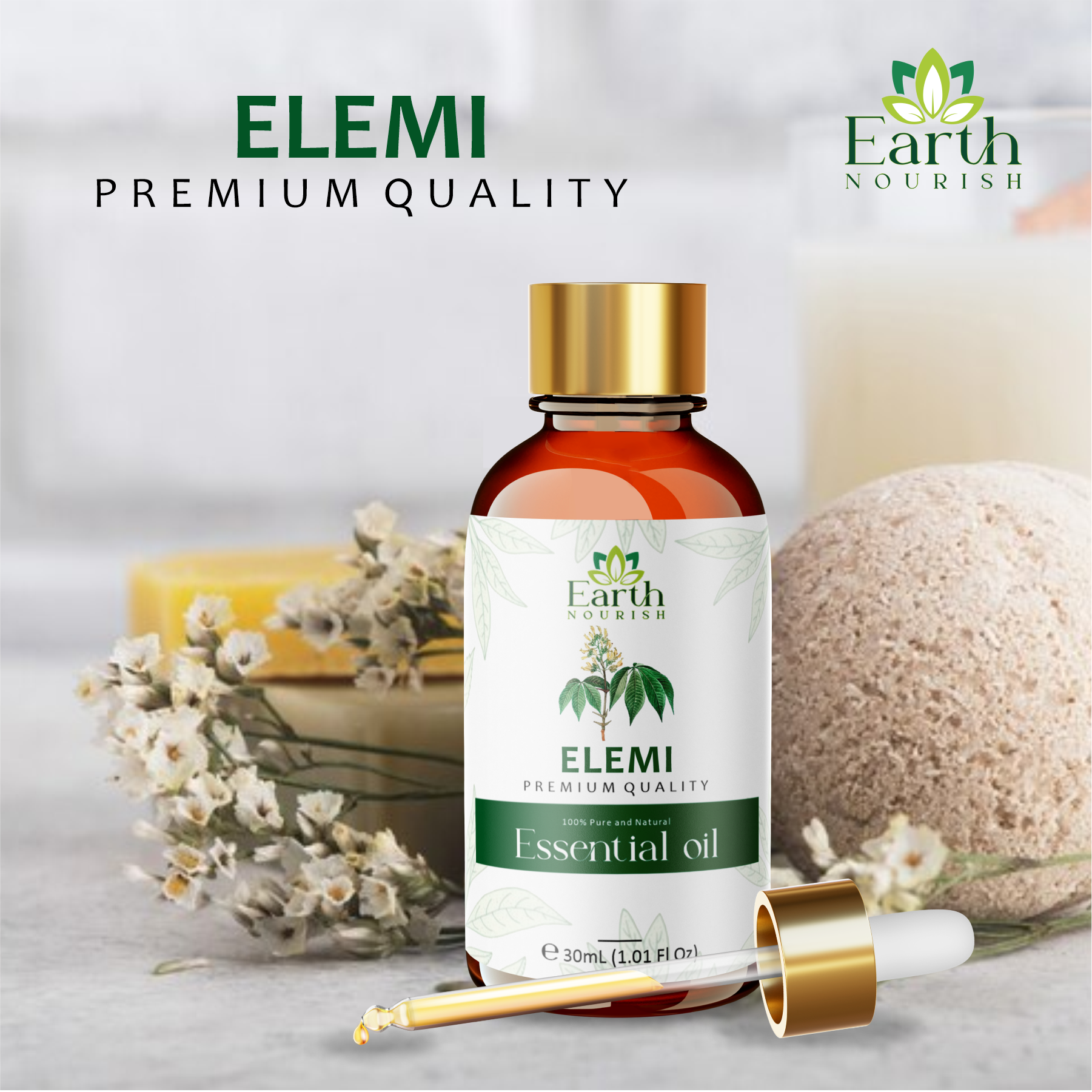 Elemi Oil 50ml – Pure & Natural Essential Oil for DIY & Aromatherapy | Earth Nourish