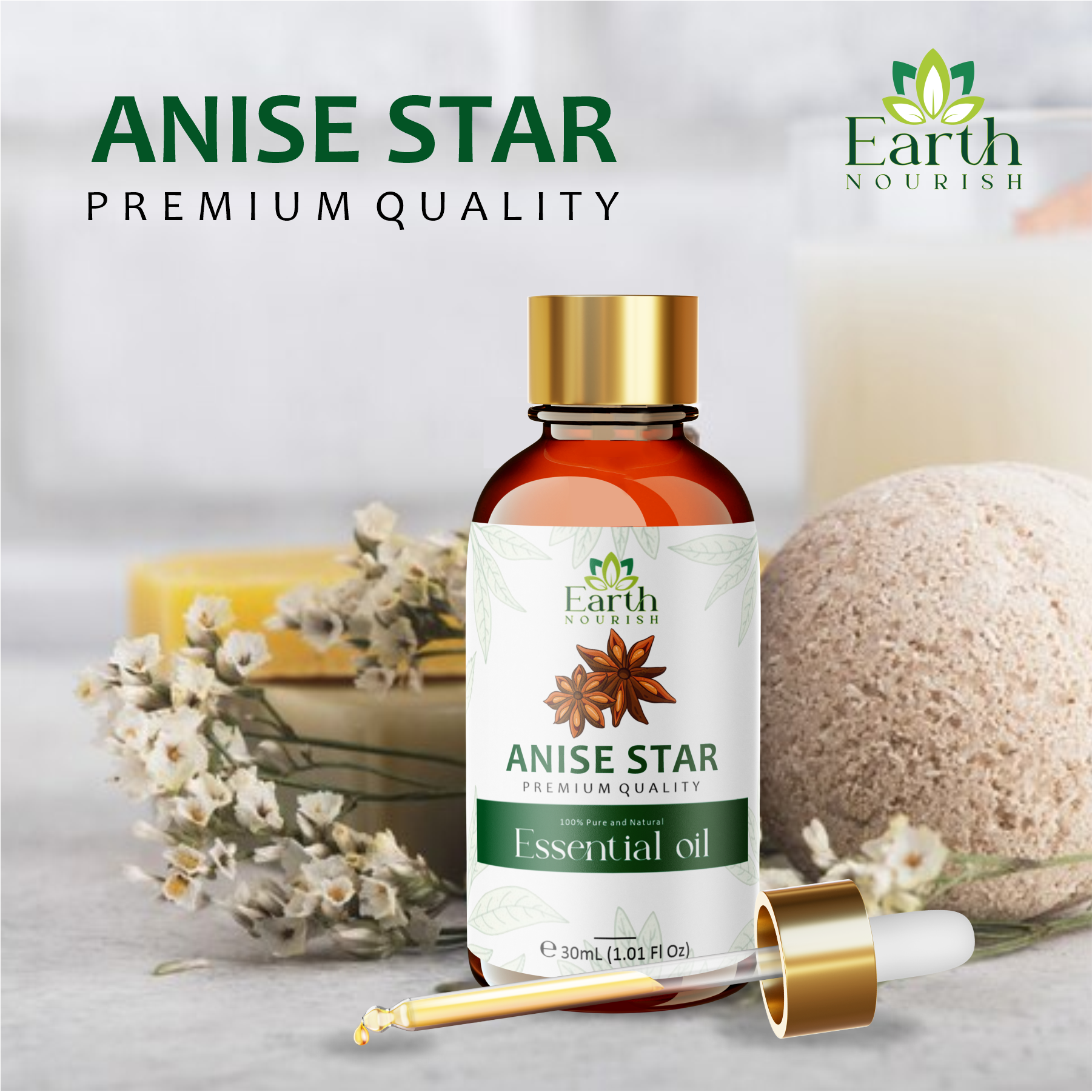 Star Anise Oil 50ml – Pure & Natural Essential Oil | Earth Nourish