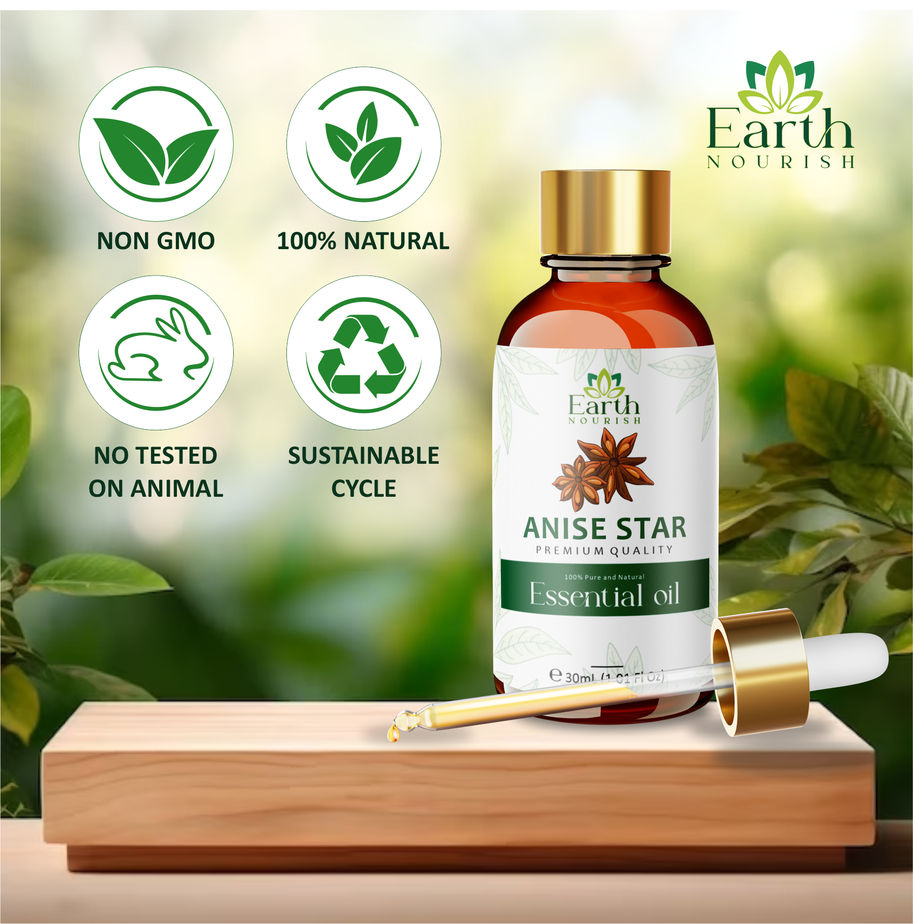 Star Anise Oil 50ml – Pure & Natural Essential Oil | Earth Nourish