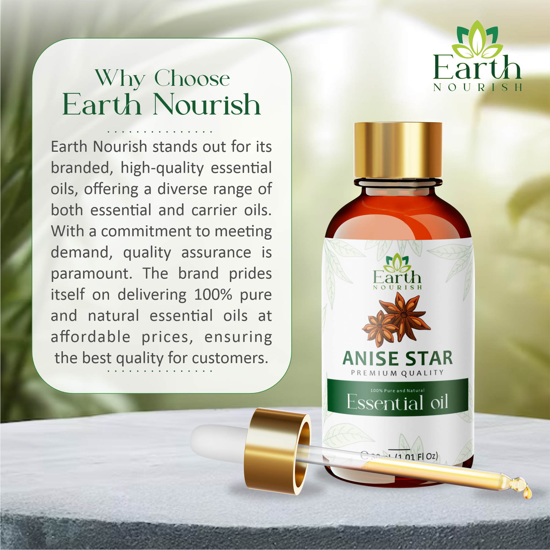 Star Anise Oil 50ml – Pure & Natural Essential Oil | Earth Nourish