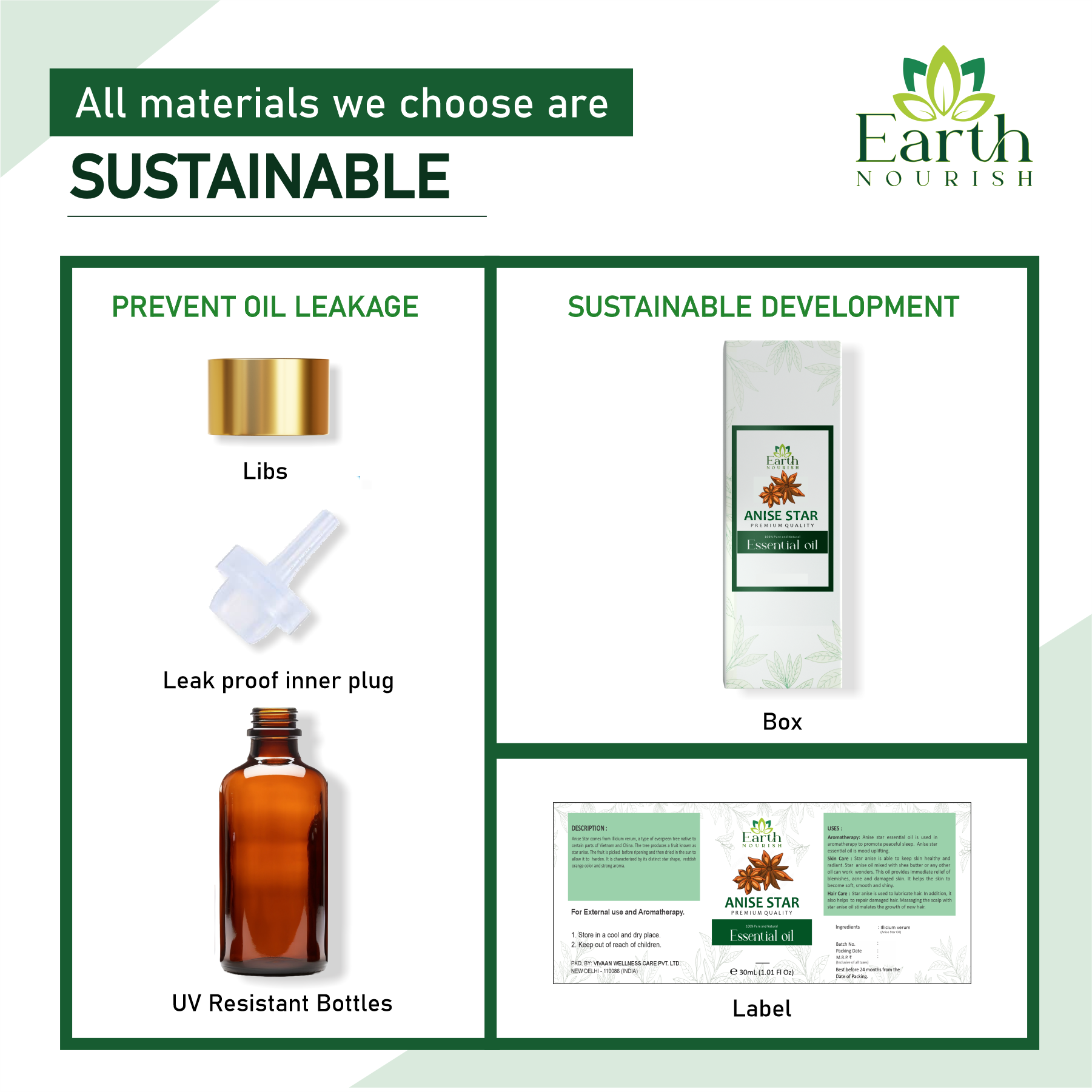 Star Anise Oil 50ml – Pure & Natural Essential Oil | Earth Nourish