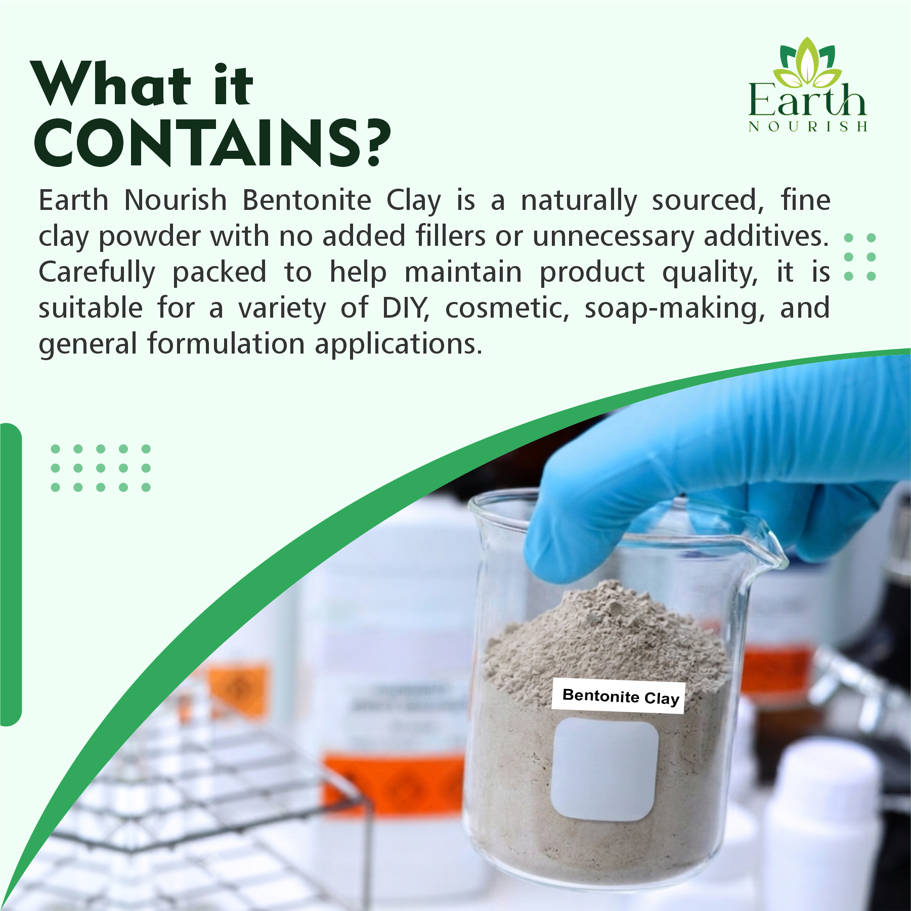 Bentonite Clay Powder 100g – Cosmetic-Grade Raw Material | Earth Nourish