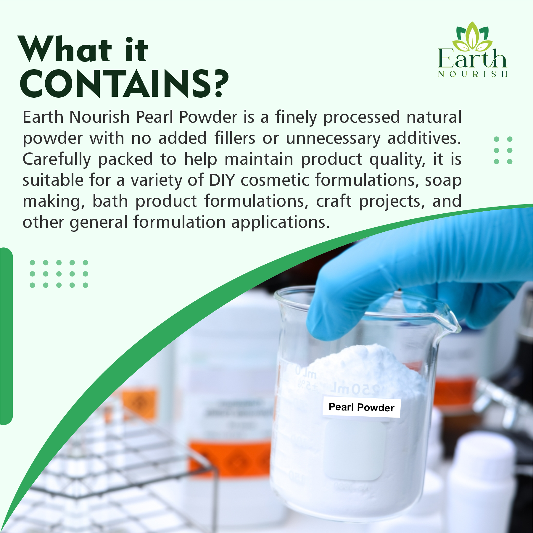 Pearl Powder 100g – Cosmetic-Grade Raw Material | Earth Nourish