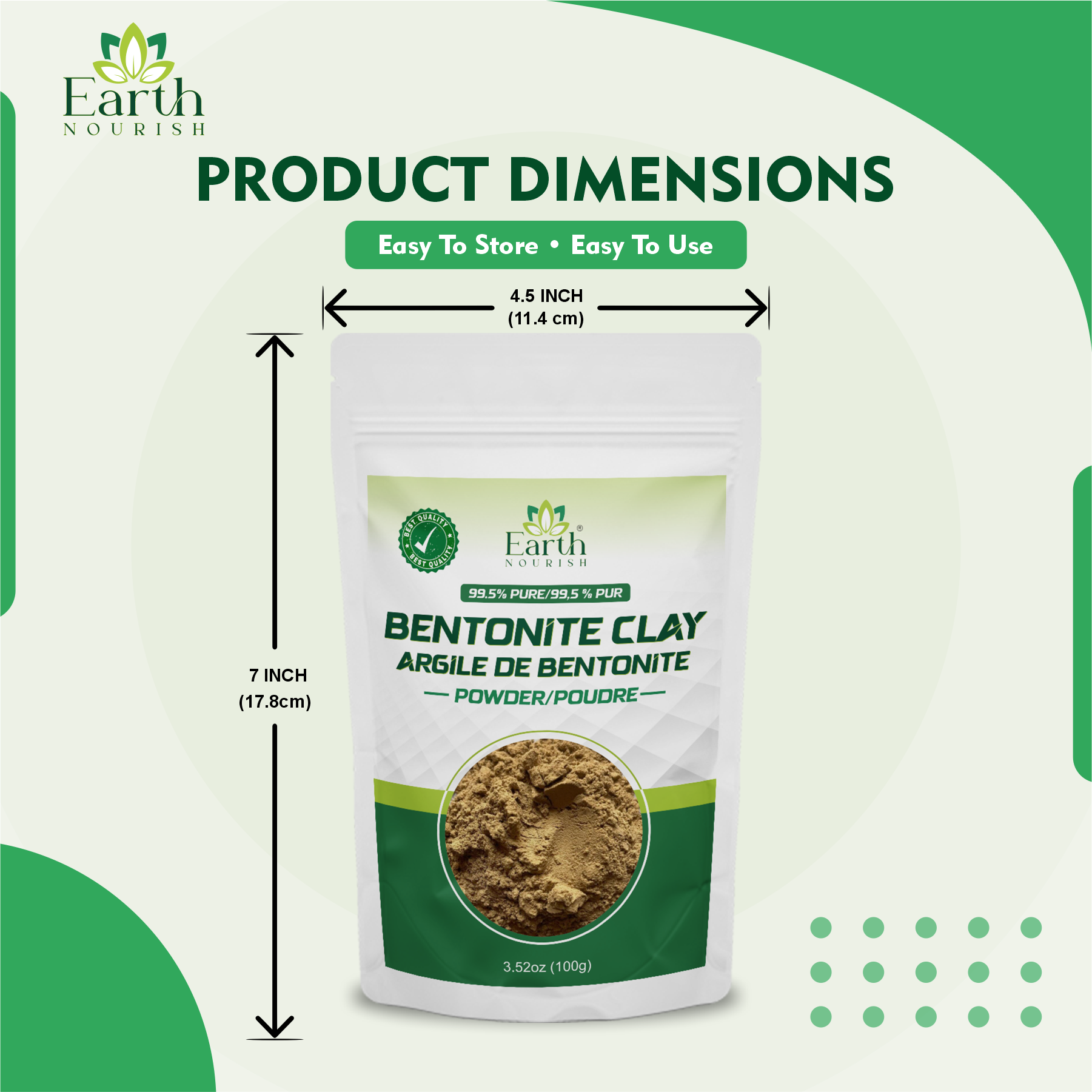 Bentonite Clay Powder 100g – Cosmetic-Grade Raw Material | Earth Nourish