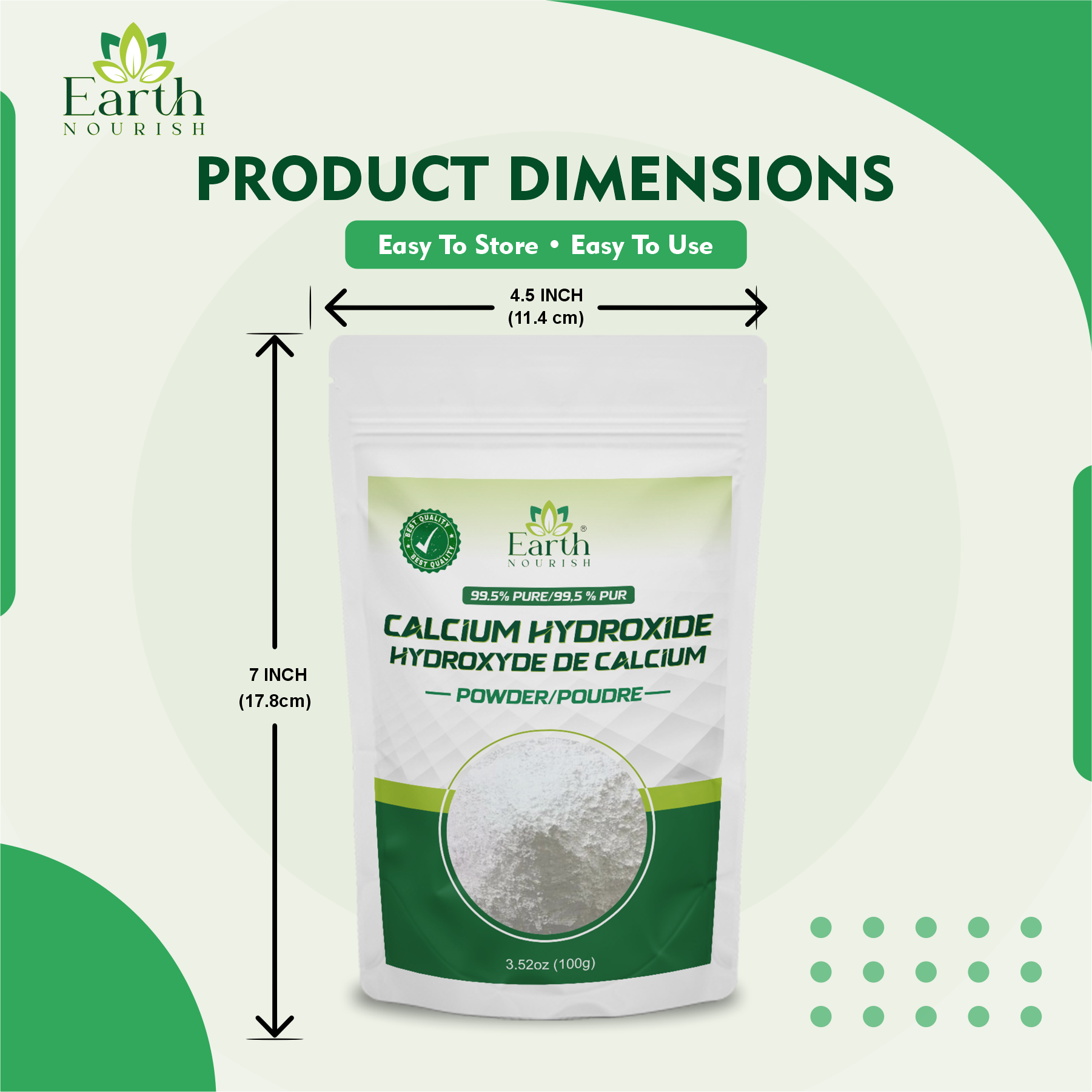 Calcium Hydroxide Powder 100g – Cosmetic-Grade Raw Material | Earth Nourish