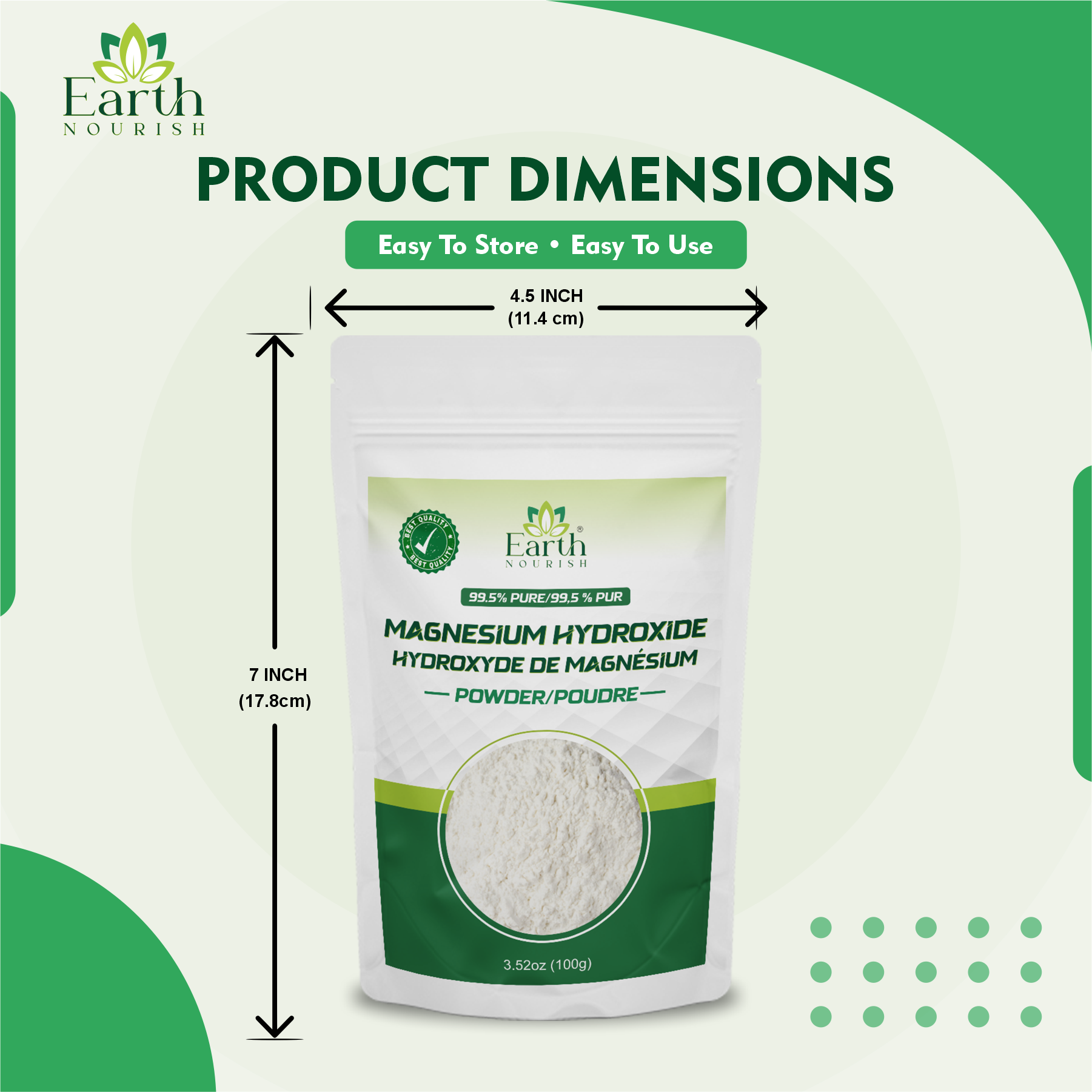 Magnesium Hydroxide Powder 100g – Cosmetic-Grade Raw Material | Earth Nourish