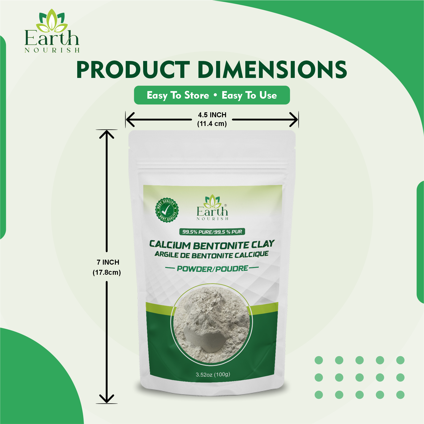 Calcium Bentonite Clay Powder 100g – Cosmetic-Grade Raw Material | Earth Nourish