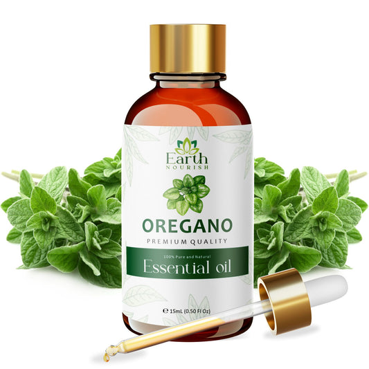 Earth Nourish Oregano Essential Oil - 15ml | 100% Pure, Natural & Undiluted for Skin, Hair, Aromatherapy, and Diffusers