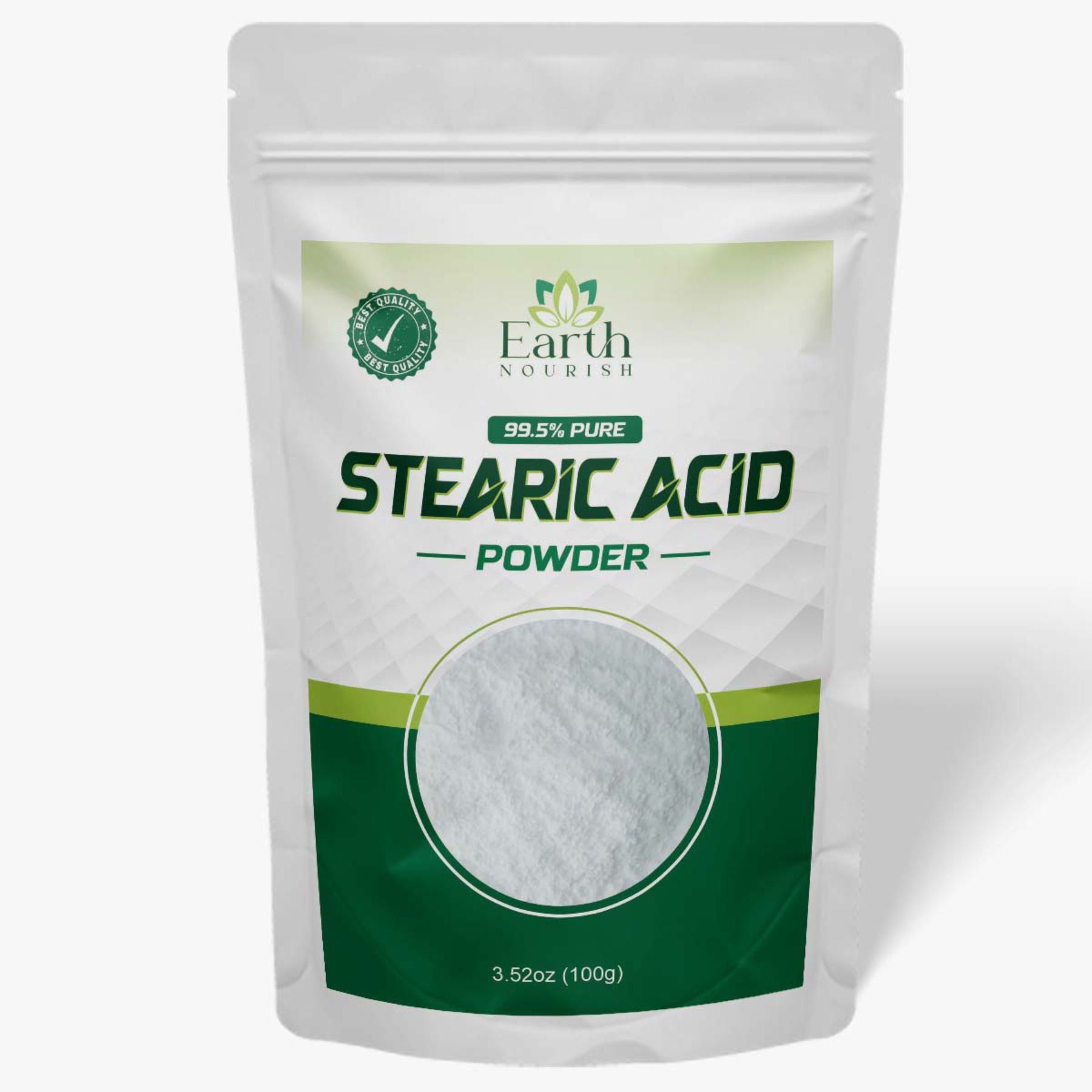 White Stearic Acid Powder 100g – Cosmetic-Grade Raw Material | Earth Nourish