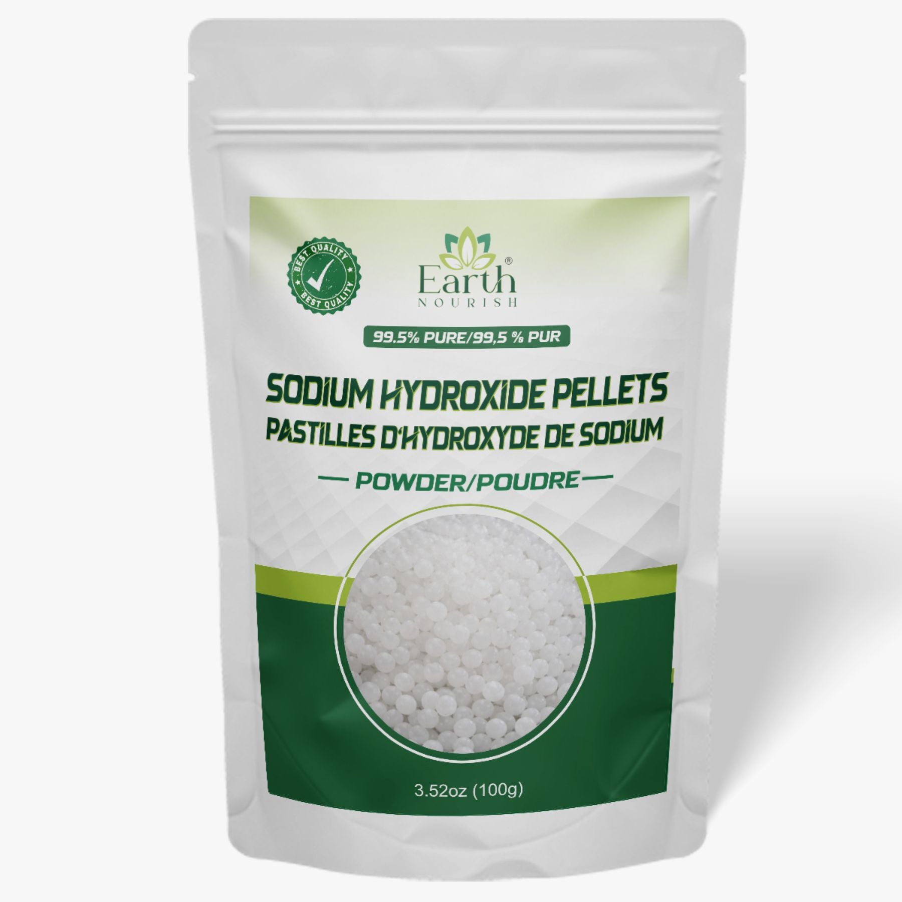 Sodium Hydroxide Pellets 100g – Cosmetic-Grade Raw Material | Earth Nourish