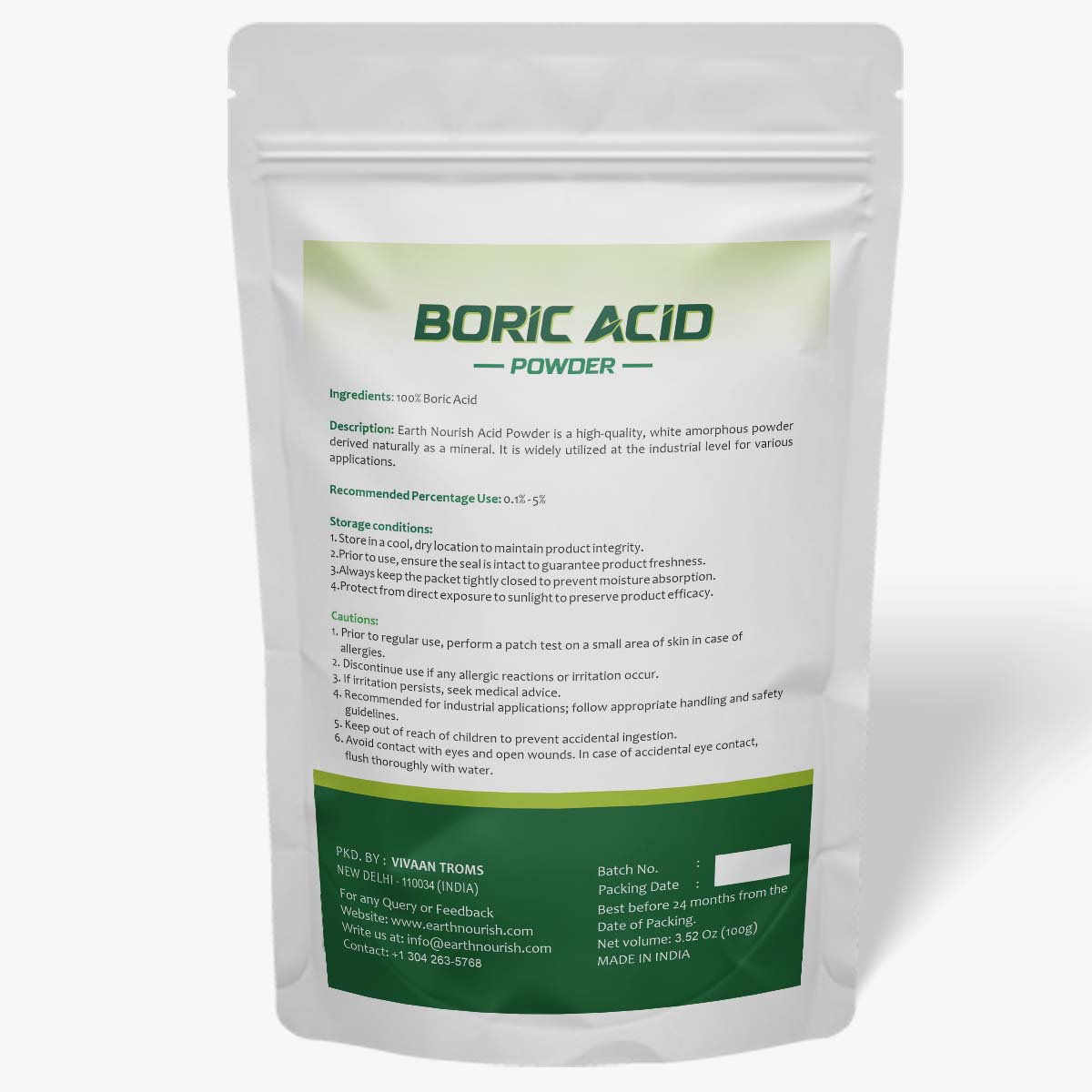 Boric Acid Powder – Cosmetic Grade Raw Material for Skincare & Personal Care Formulations