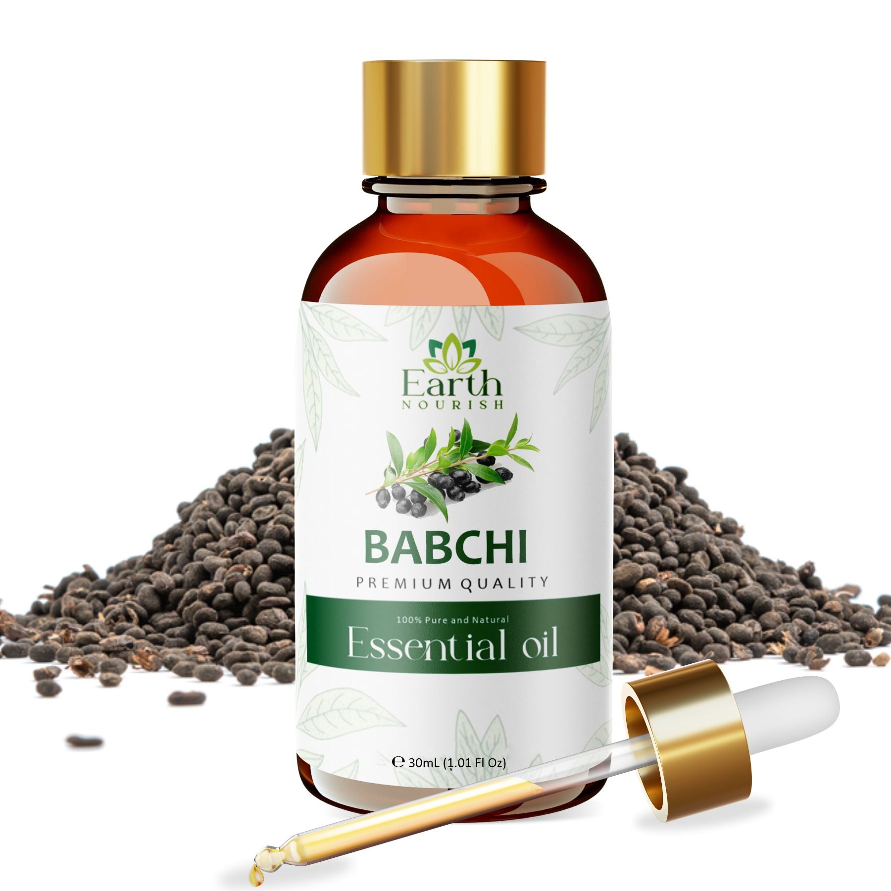 Earth Nourish Babchi Oil – 30 ml | Pure & Natural Infused Oil for Massage & DIY Use