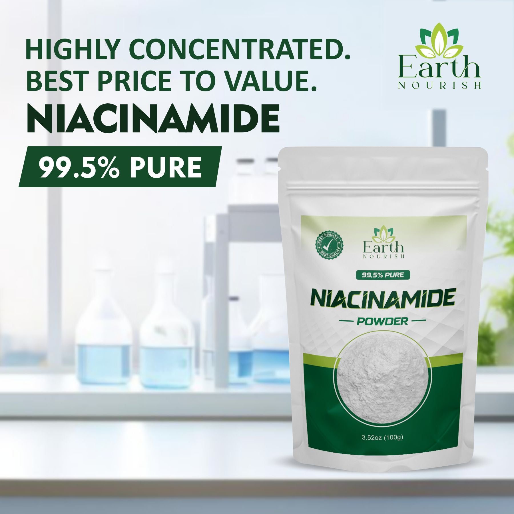 Earth Nourish Niacinamide Powder (Vitamin B3) 100g