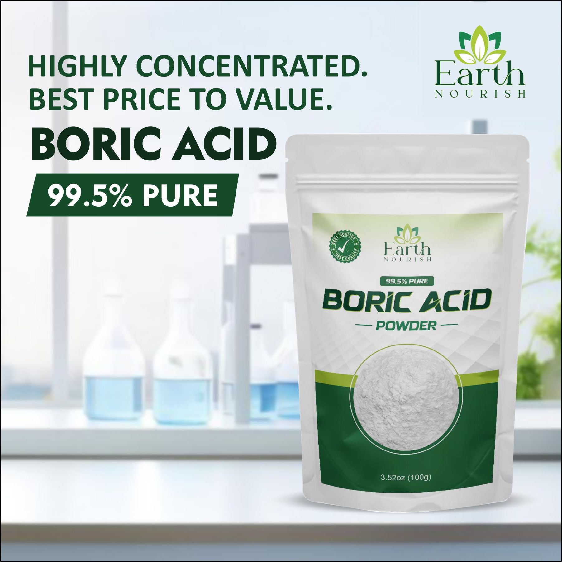 Boric Acid Powder – Cosmetic Grade Raw Material for Skincare & Personal Care Formulations