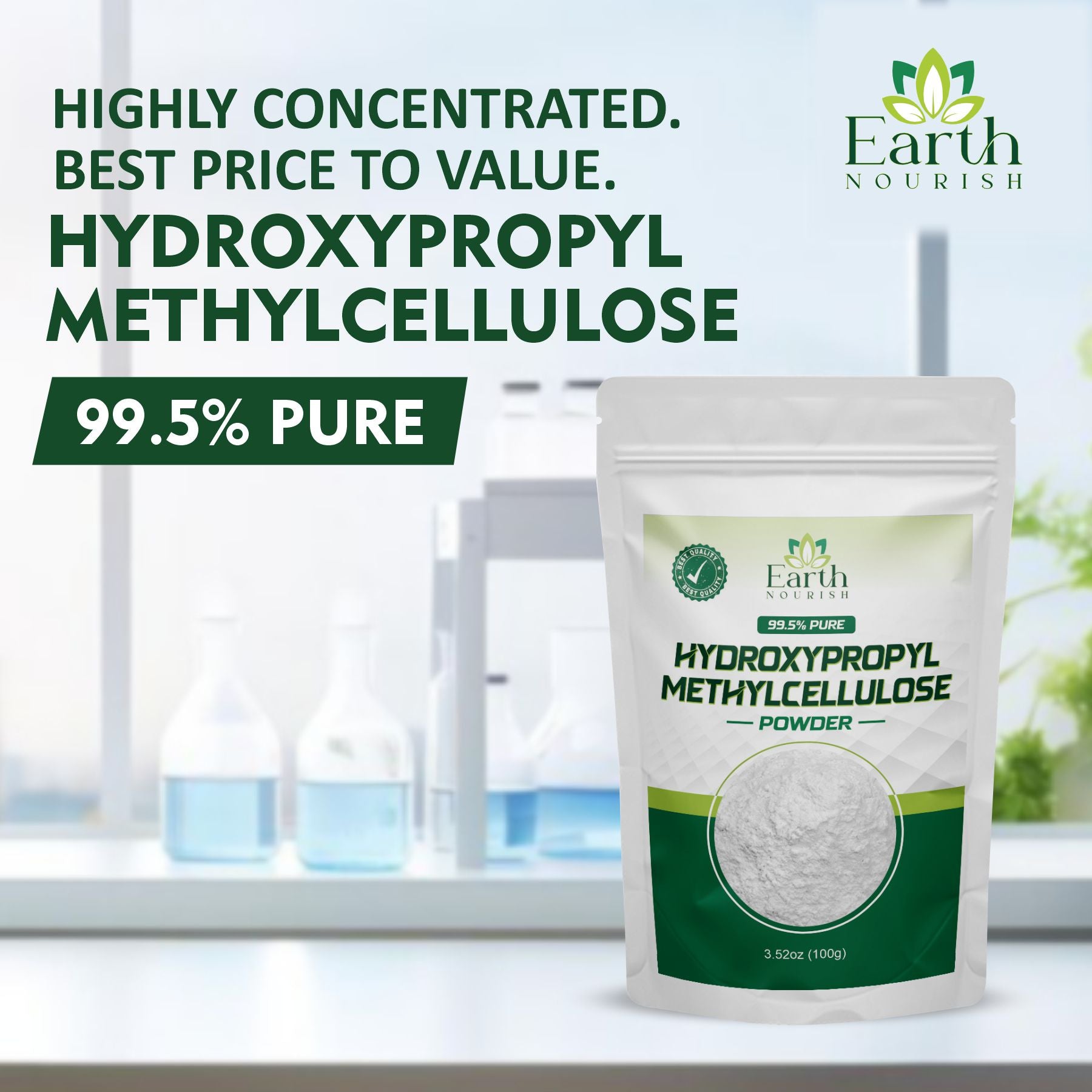 Earth Nourish Hydroxypropyl Methylcellulose (HPMC) Powder 100g