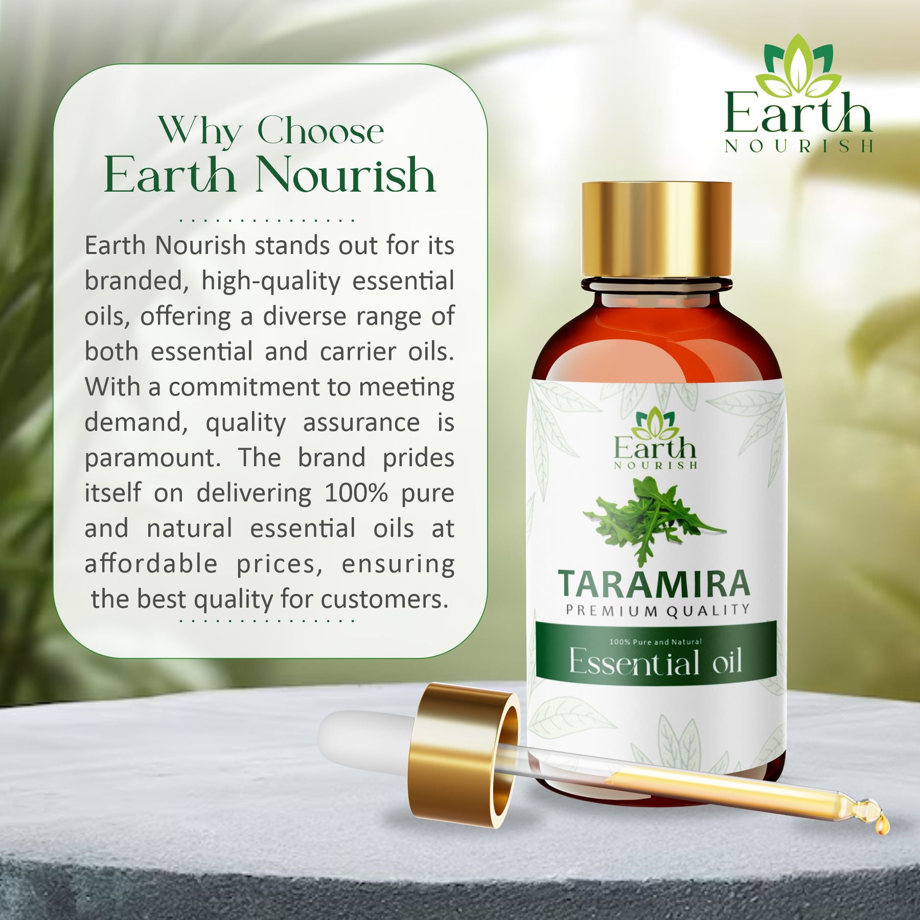 Taramira Oil 50ml – Pure & Natural Cold-Pressed Carrier Oil for Hair Fall Control & Scalp Care | Earth Nourish
