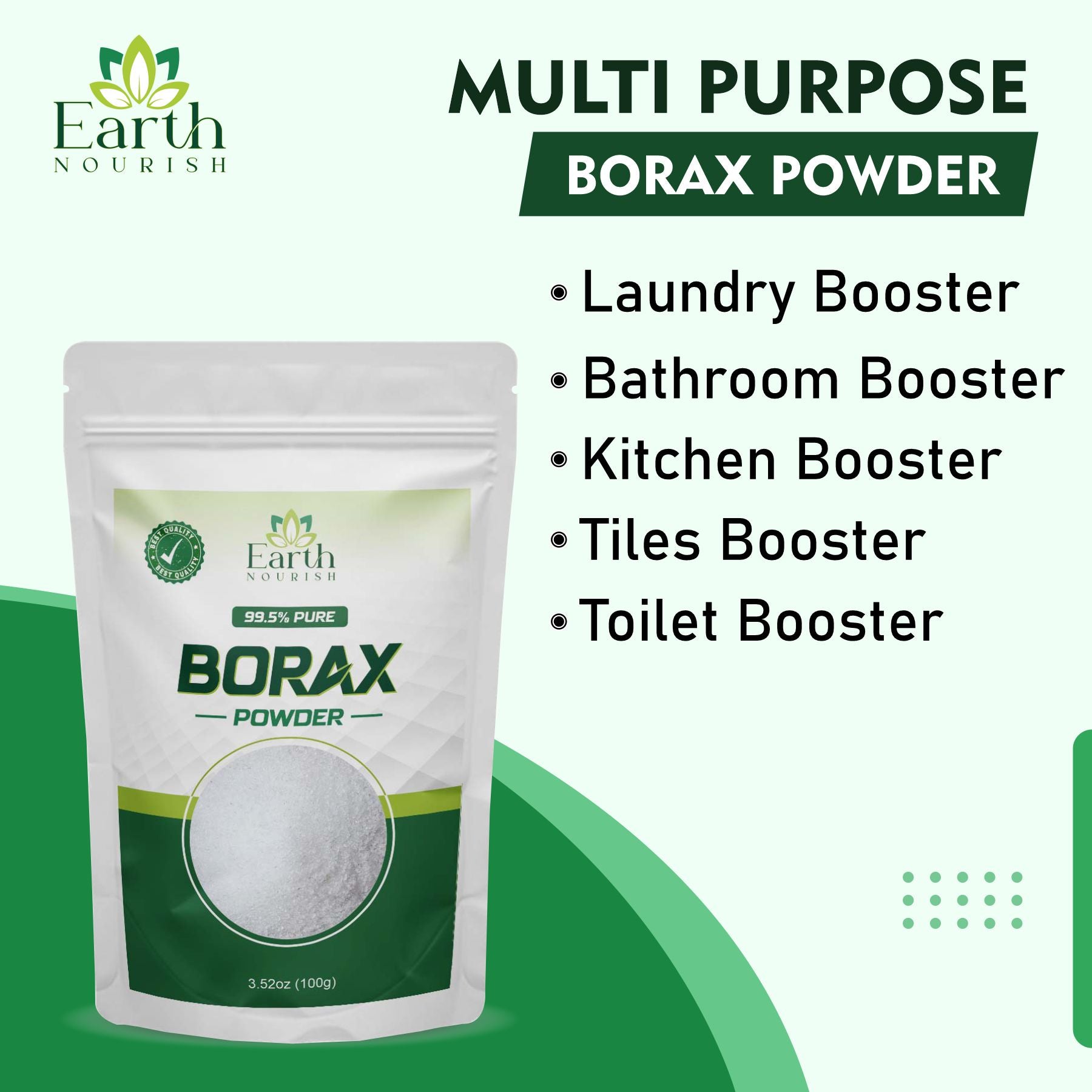 Borax Powder 100g – Cosmetic-Grade Raw Material | Earth Nourish