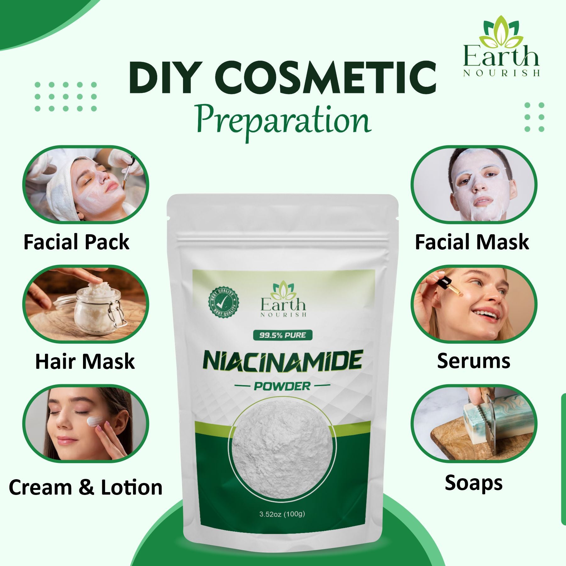 Earth Nourish Niacinamide Powder (Vitamin B3) 100g