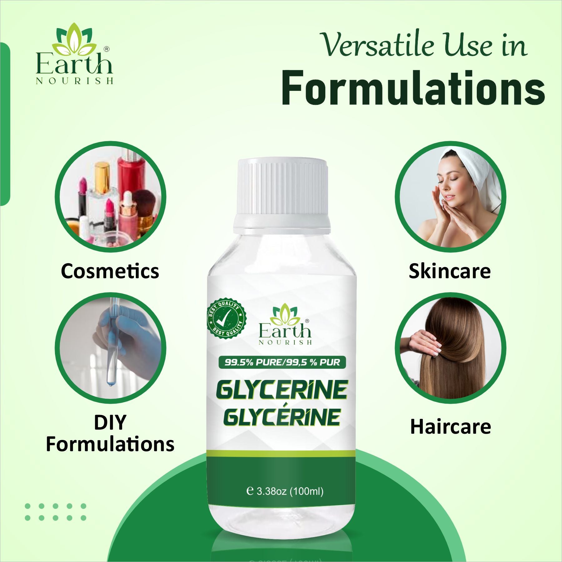 Glycerine 100g – Cosmetic-Grade Raw Material | Earth Nourish