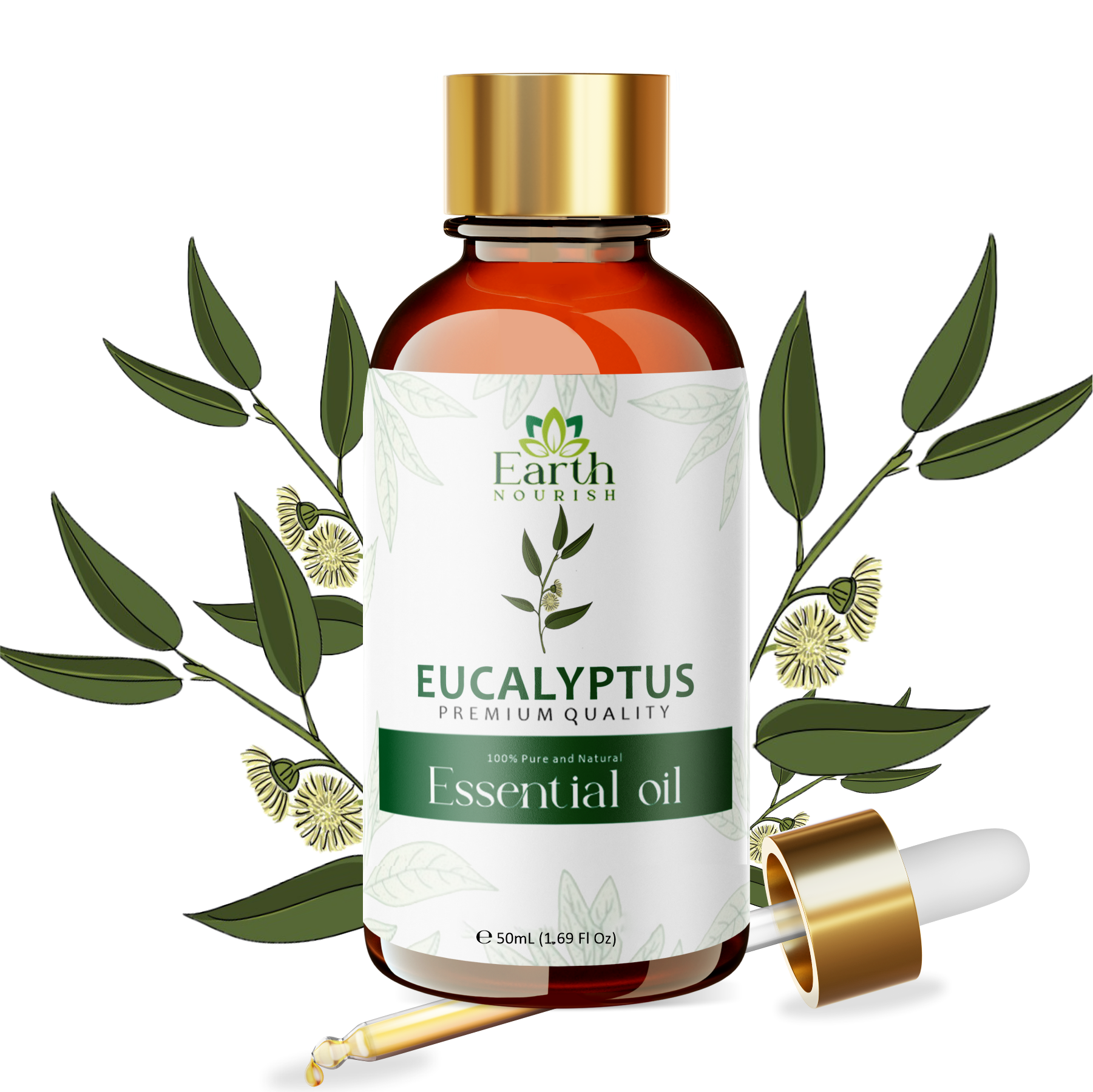 Eucalyptus Oil 50ml – Pure & Natural Essential Oil for DIY & Aromatherapy | Earth Nourish