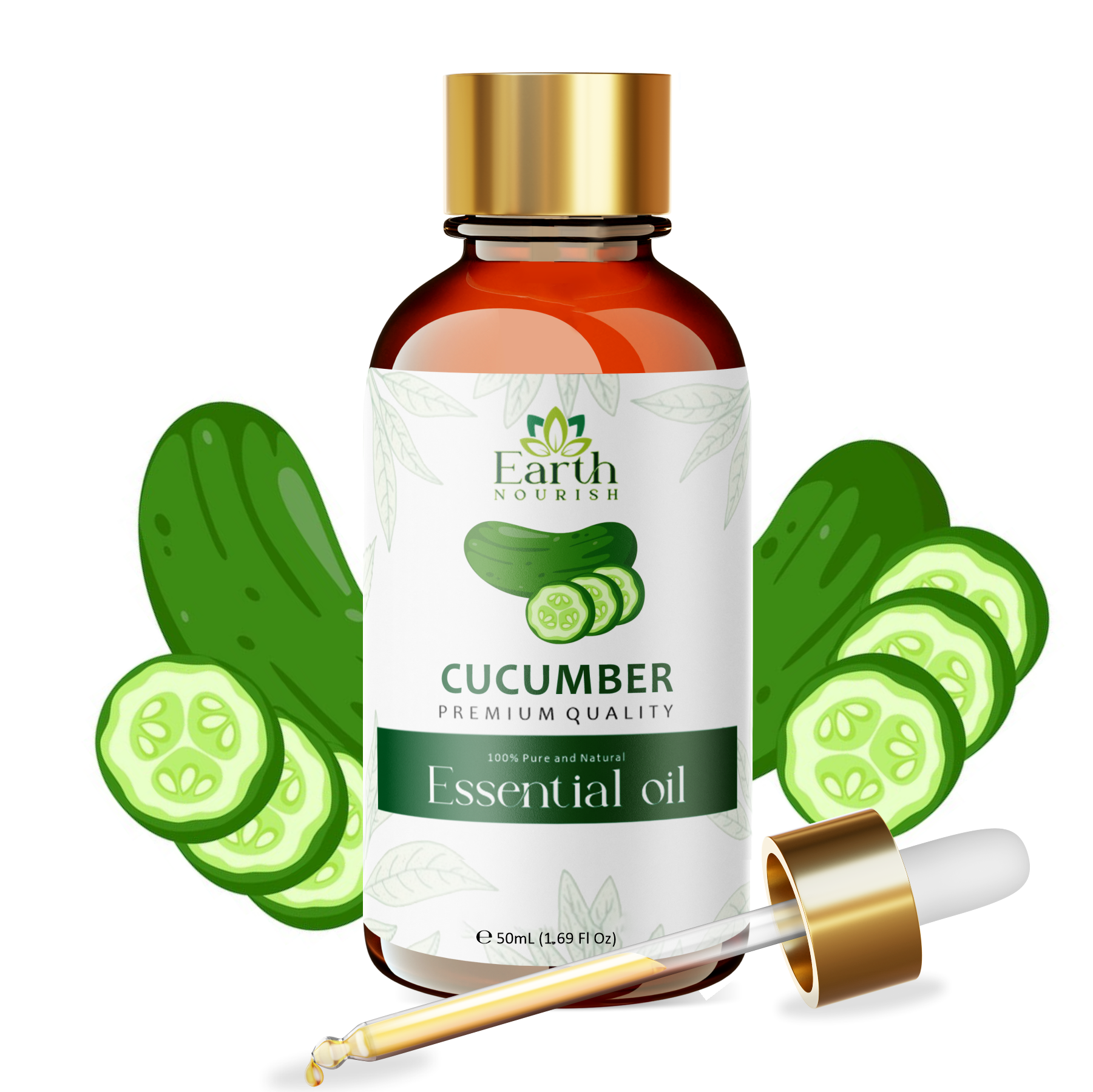 Cucumber Seed Oil 50ml – Pure & Natural Cold-Pressed Oil for Skin Hydration & Soothing | Earth Nourish