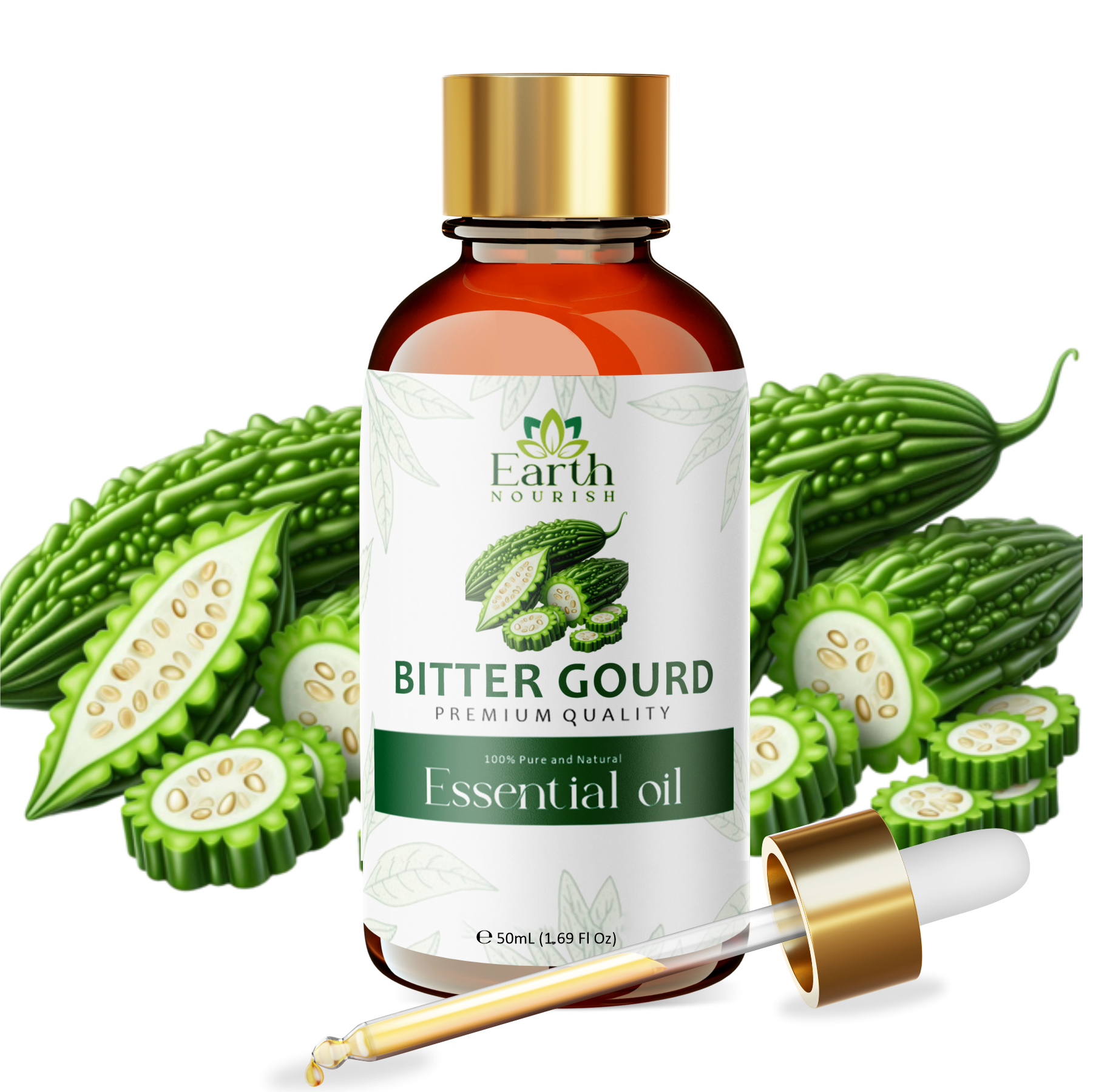 Bitter Gourd Oil 15ml – Pure & Natural Carrier Oil for Skin & Hair Care | Earth Nourish