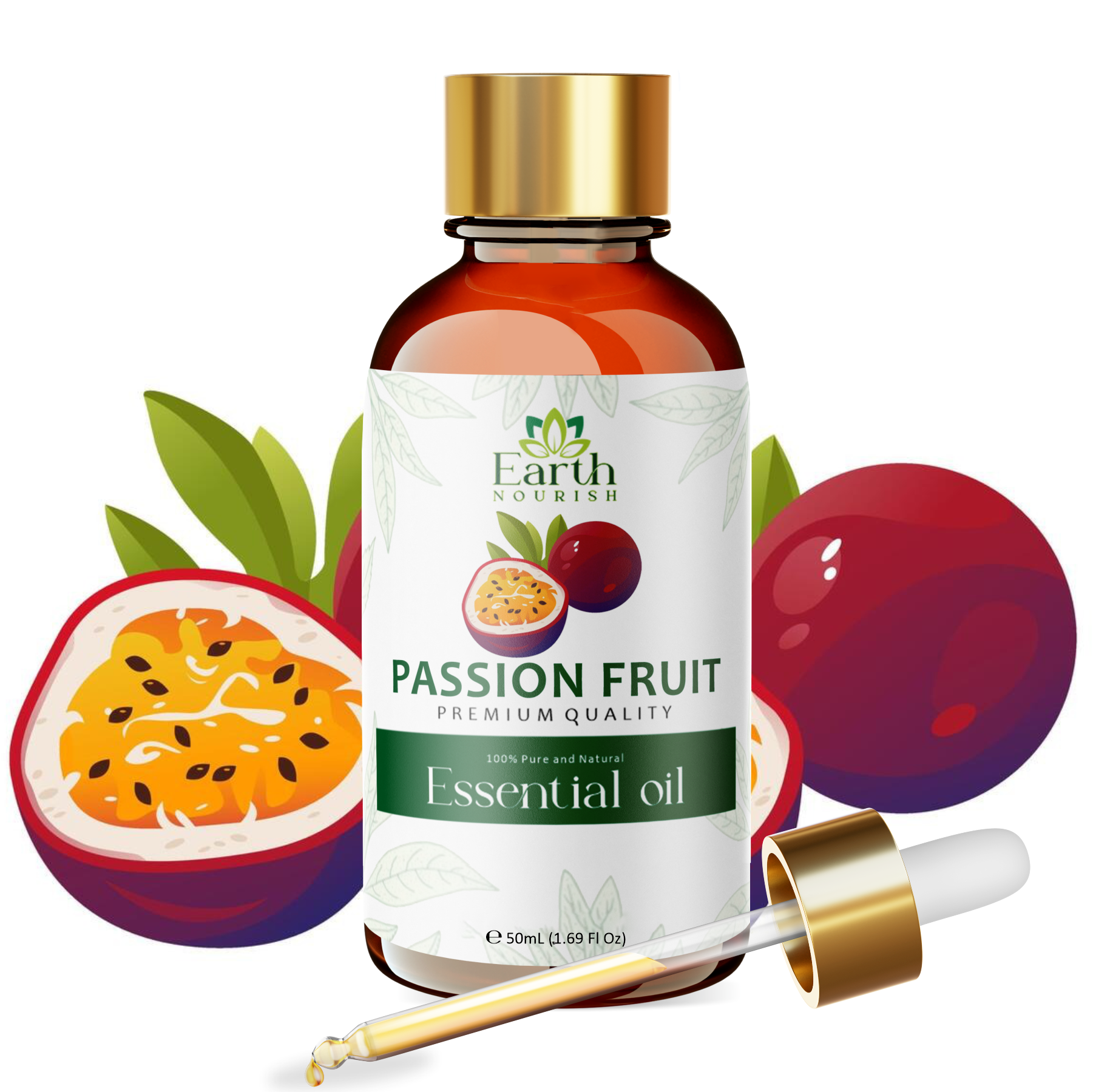 Passion Fruit Oil 50ml – Pure & Natural Cold-Pressed Carrier Oil for Calming Hydration & Radiant Skin | Earth Nourish