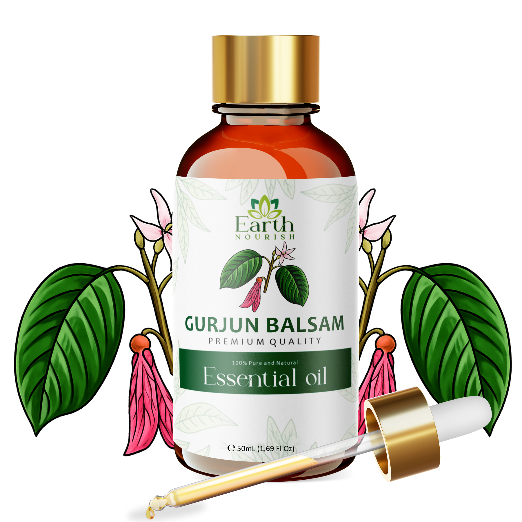 Gurjun Balsam Oil 50ml – Pure & Natural Essential Oil for DIY & Aromatherapy | Earth Nourish
