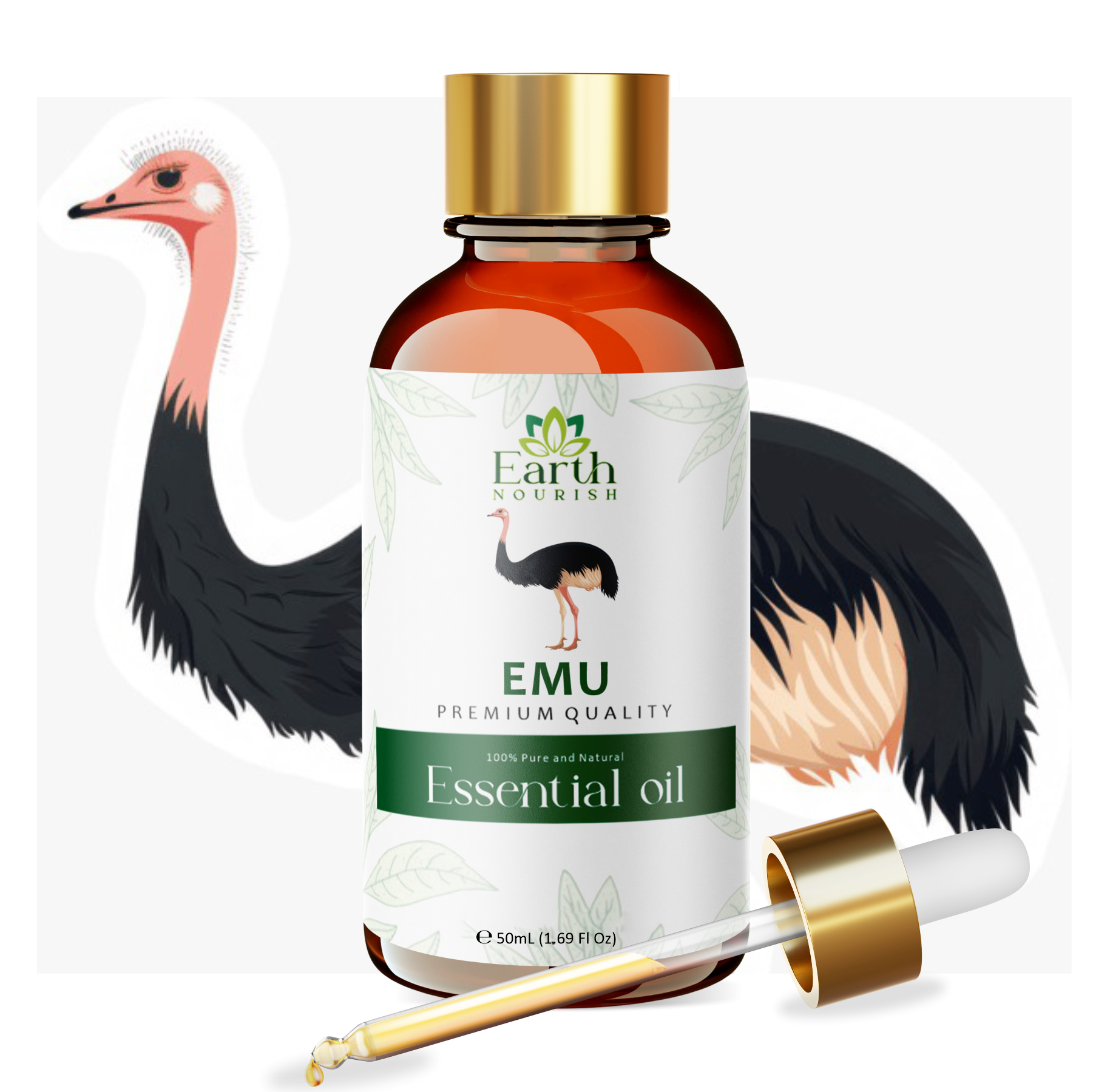 Emu Oil 50ml – Pure & Natural Carrier Oil for Deep Hydration & Skin Recovery | Earth Nourish