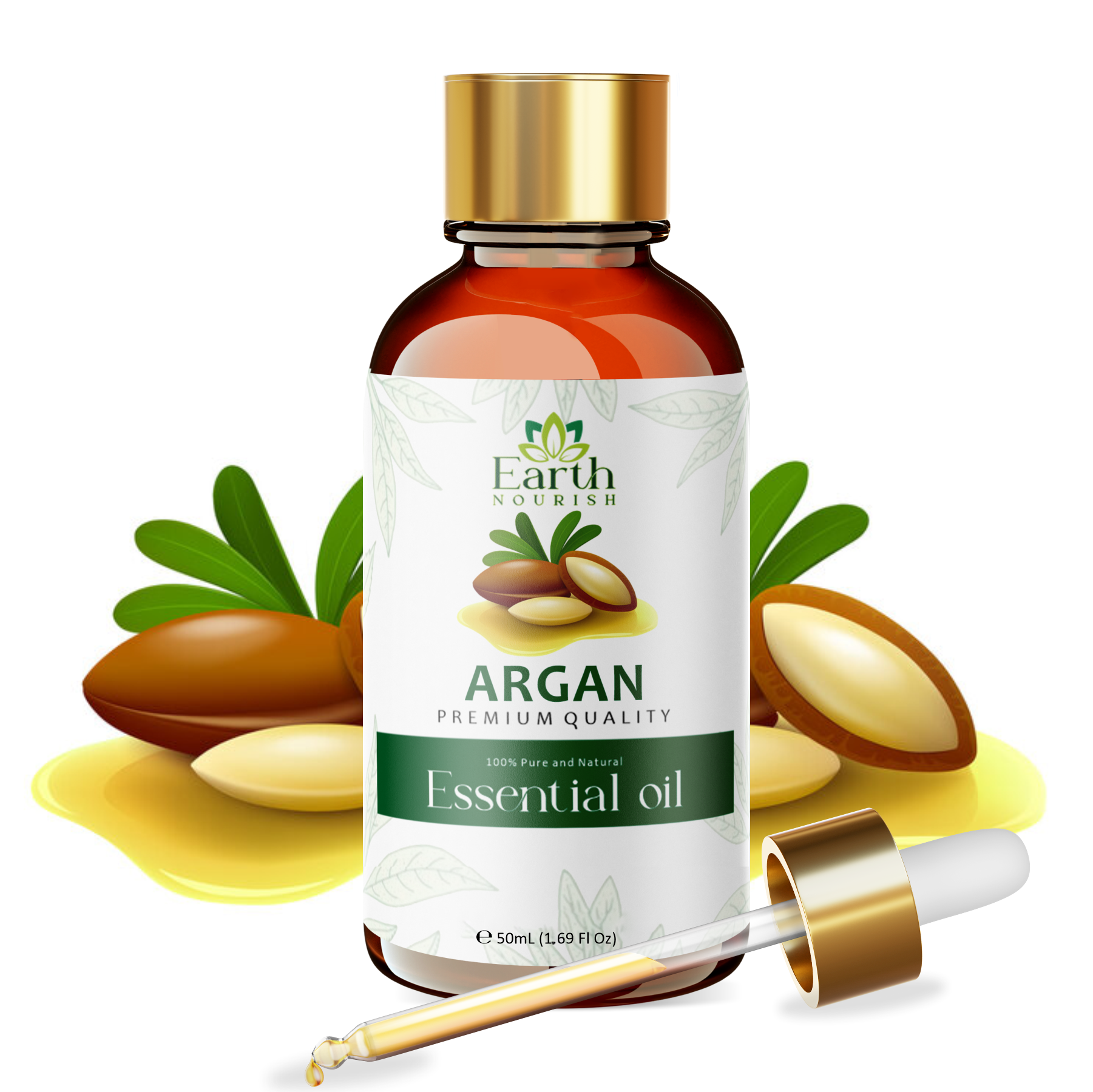 Argan Oil 15ml – Pure & Natural Moroccan Oil for Hair & Skin Care | Earth Nourish