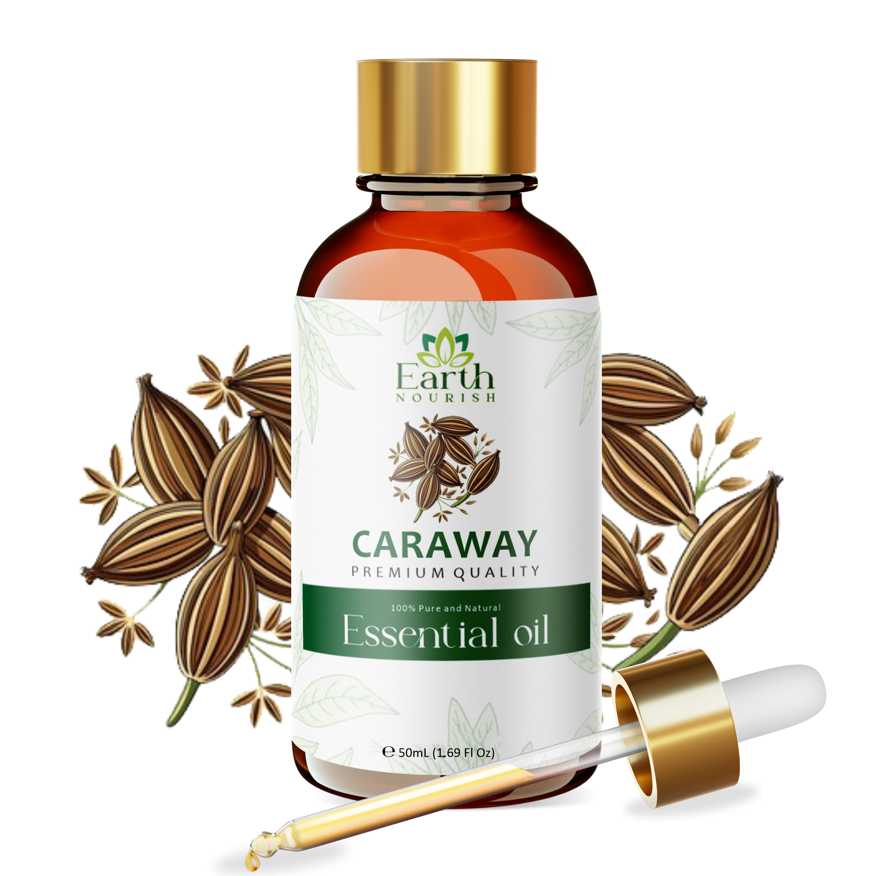 Caraway Oil 50ml – Pure & Natural Essential Oil for DIY & Aromatherapy | Earth Nourish