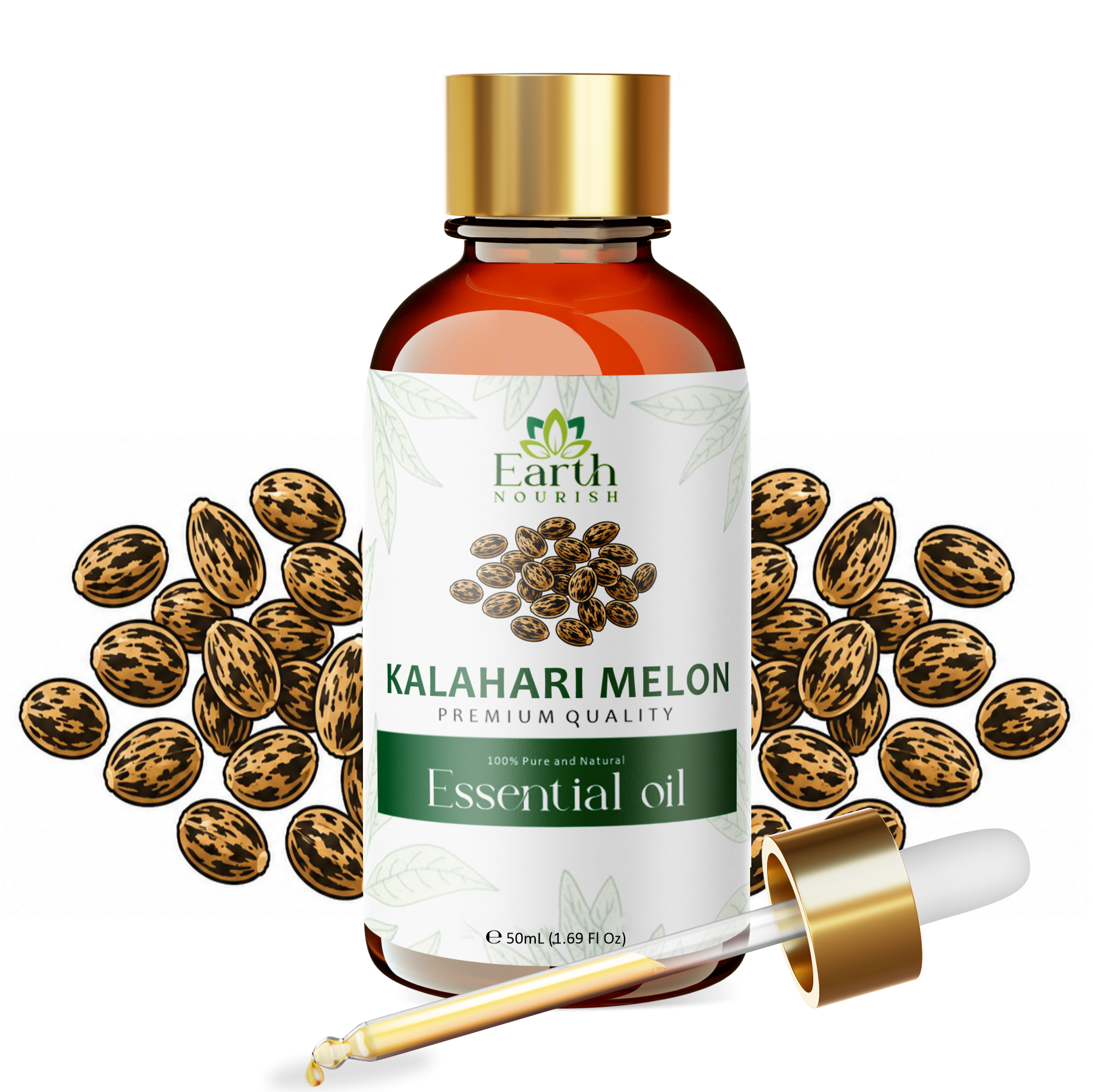 Kalahari Melon Seed Oil 50ml – Pure & Natural Cold-Pressed Carrier Oil for Deep Moisture & Barrier Support | Earth Nourish