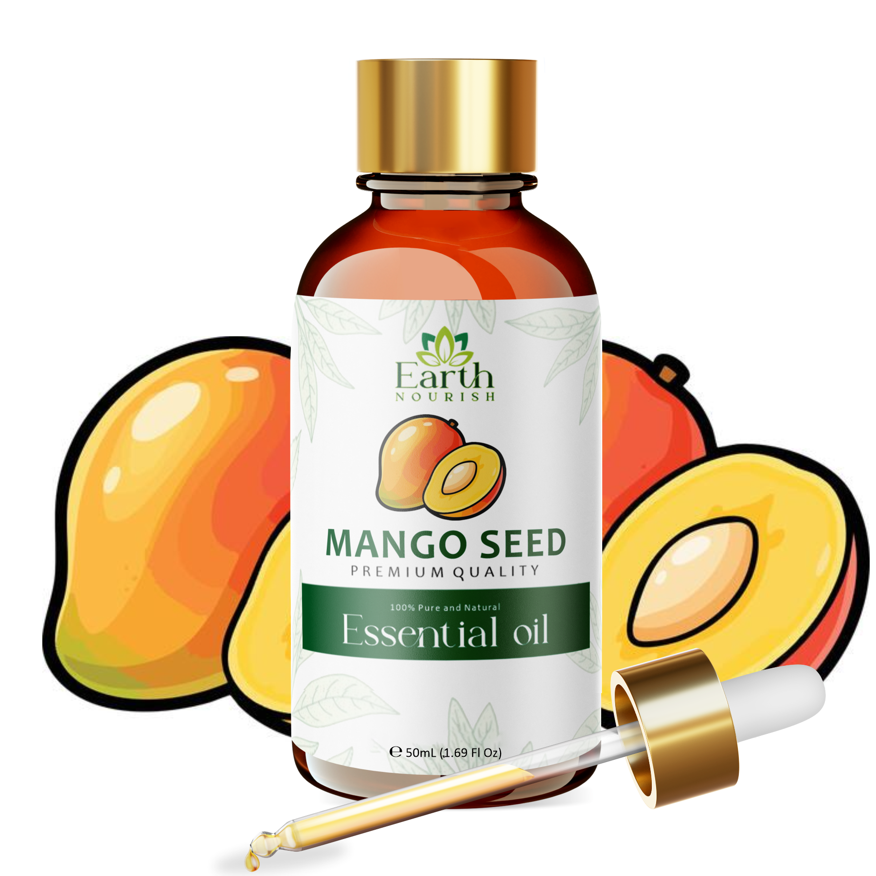 Mango Seed Oil 50ml – Pure & Natural Cold-Pressed Carrier Oil for Deep Nourishment & Barrier Care | Earth Nourish