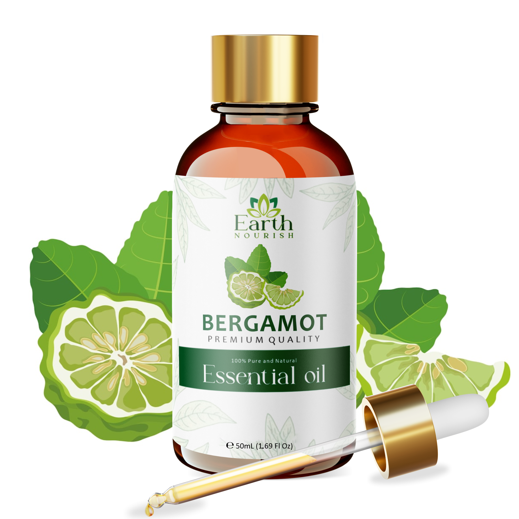 Bergamot Oil 50ml – Pure & Natural Essential Oil for DIY & Aromatherapy | Earth Nourish