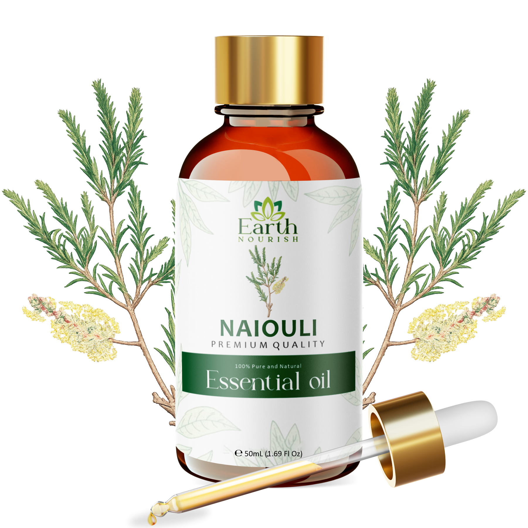 Niaouli Oil 50ml – Pure & Natural Essential Oil for Skin Purifying & Refreshing Care | Earth Nourish