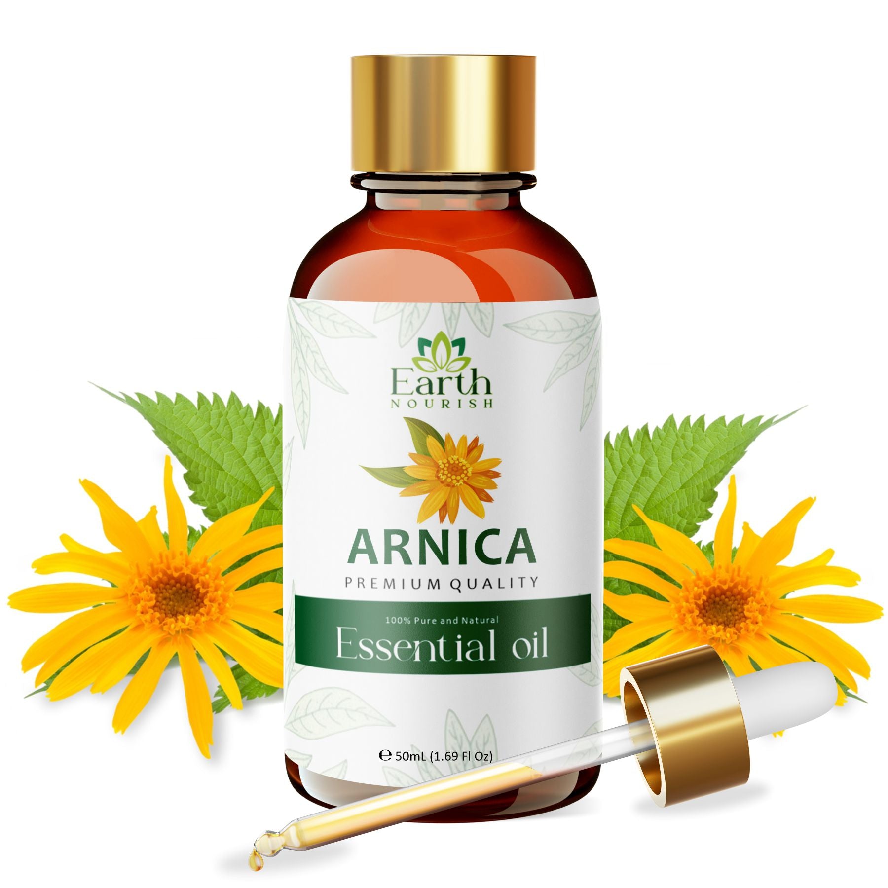Arnica Oil 50ml – Pure & Natural Infused Oil for Body Massage & DIY Use | Earth Nourish