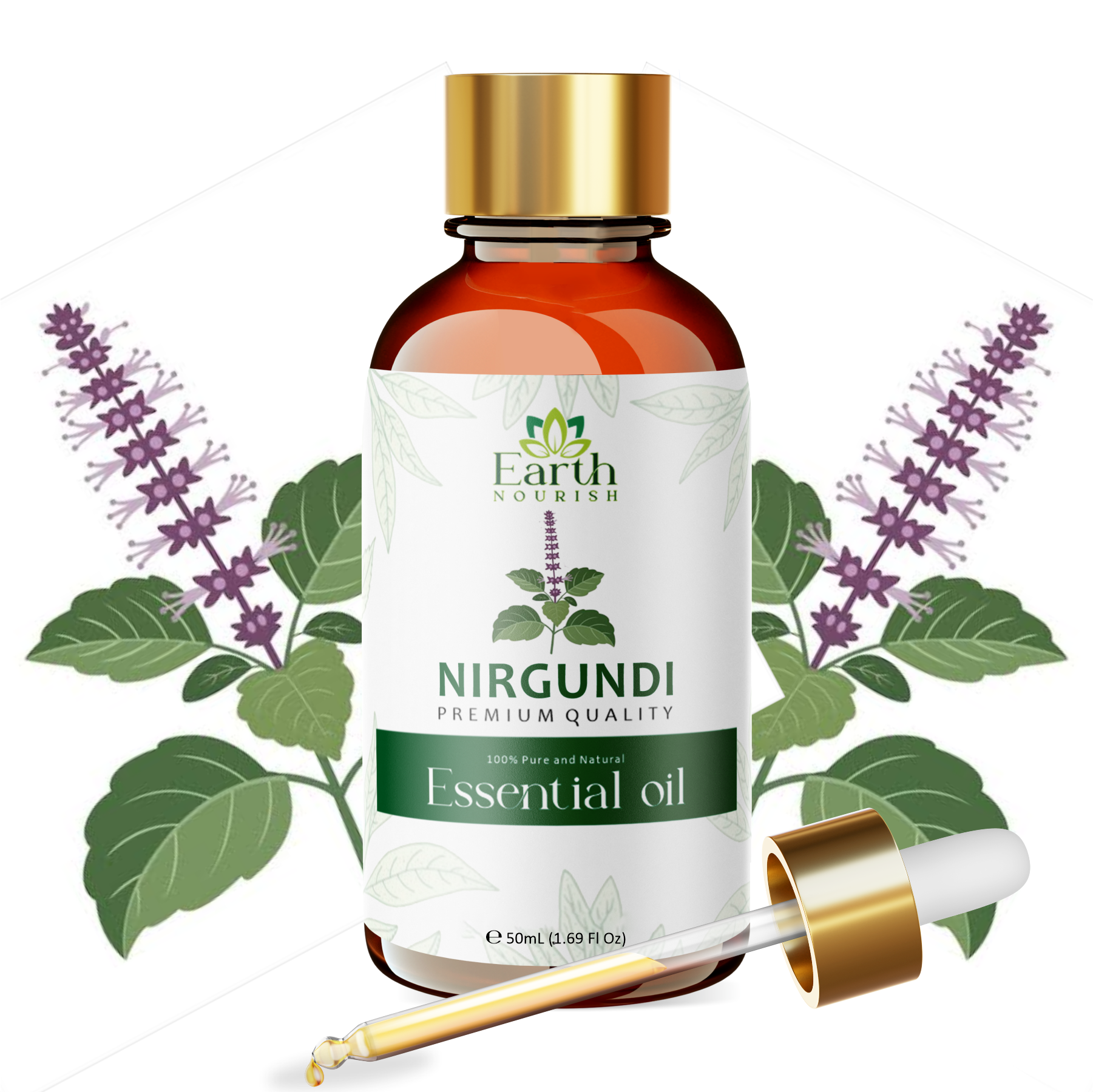 Nirgundi Oil 50ml – Pure & Natural Cold-Pressed Carrier Oil for Joint Comfort & Scalp Care | Earth Nourish