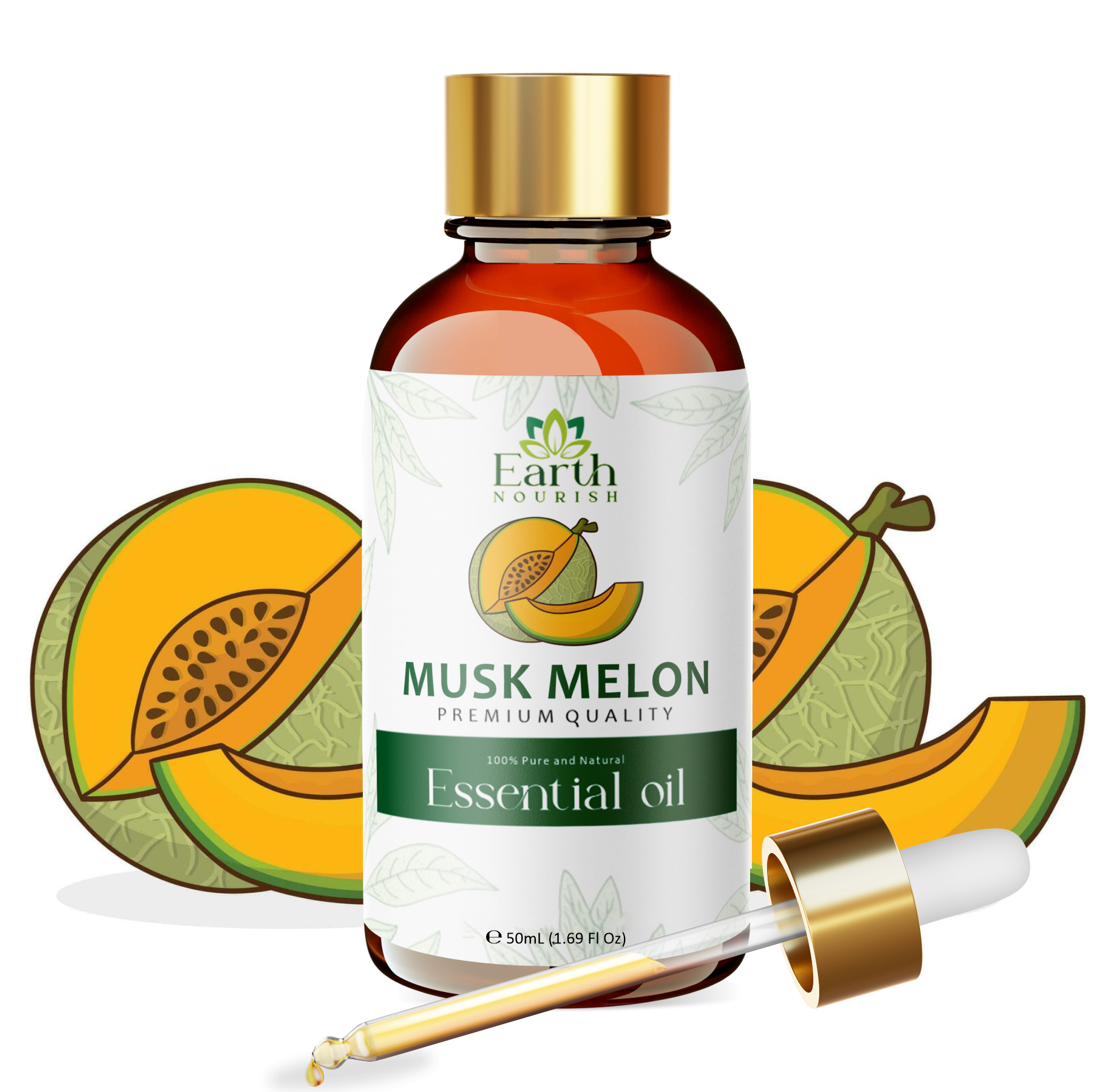 Musk Melon Oil 50ml – Pure & Natural Cold-Pressed Carrier Oil for Hydration & Skin Smoothness | Earth Nourish