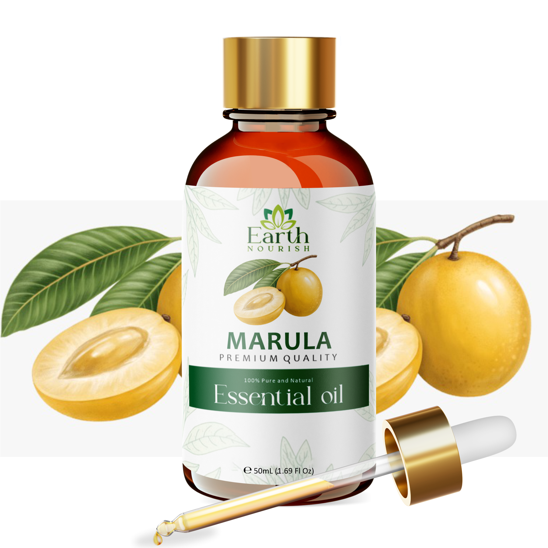 Marula Oil 50ml – Pure & Natural Cold-Pressed Carrier Oil for Radiant Glow & Youthful Skin | Earth Nourish