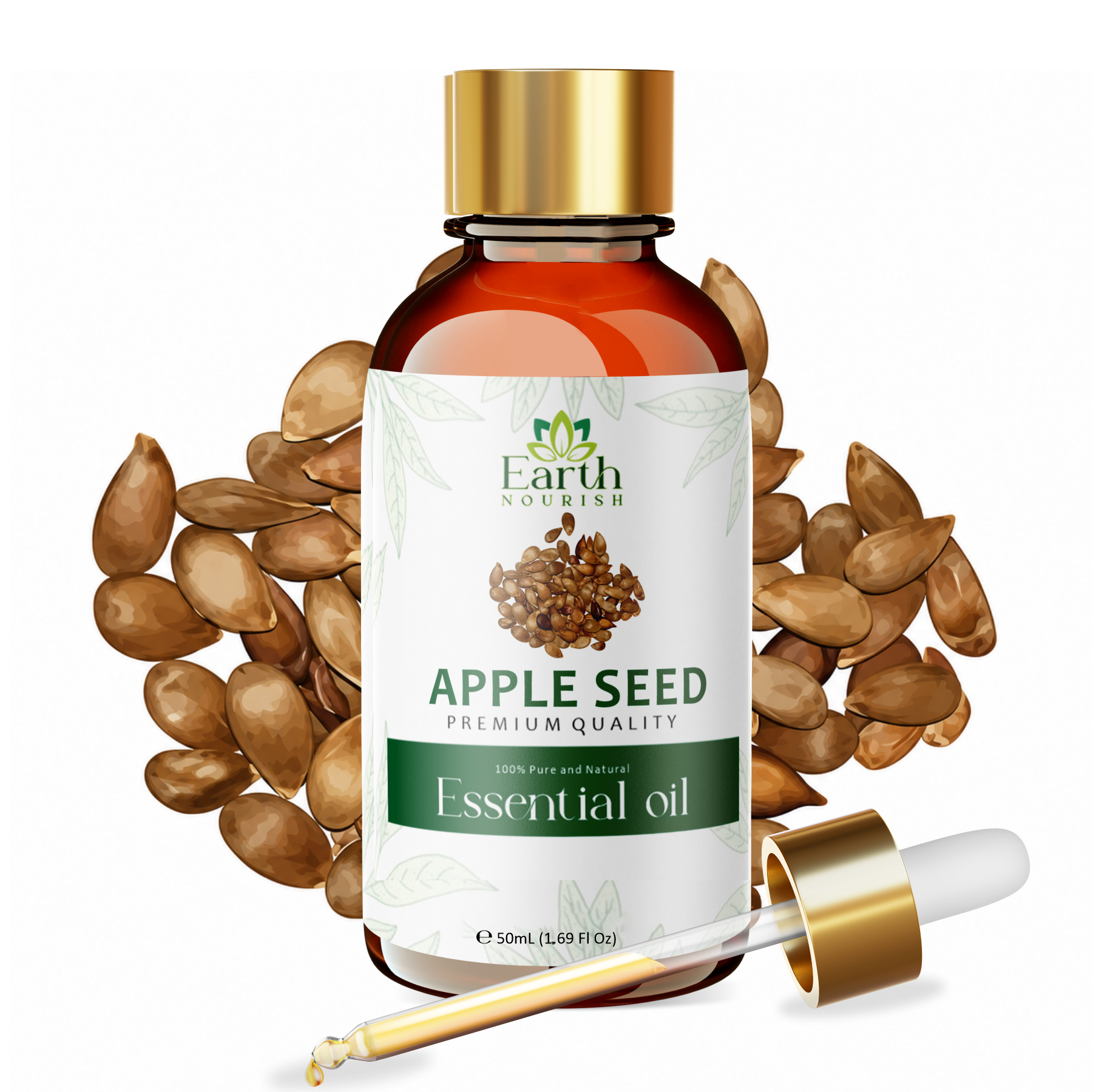 Apple Seed Oil 30ml – Pure & Natural Carrier Oil for Skin & Hair Care | Earth Nourish