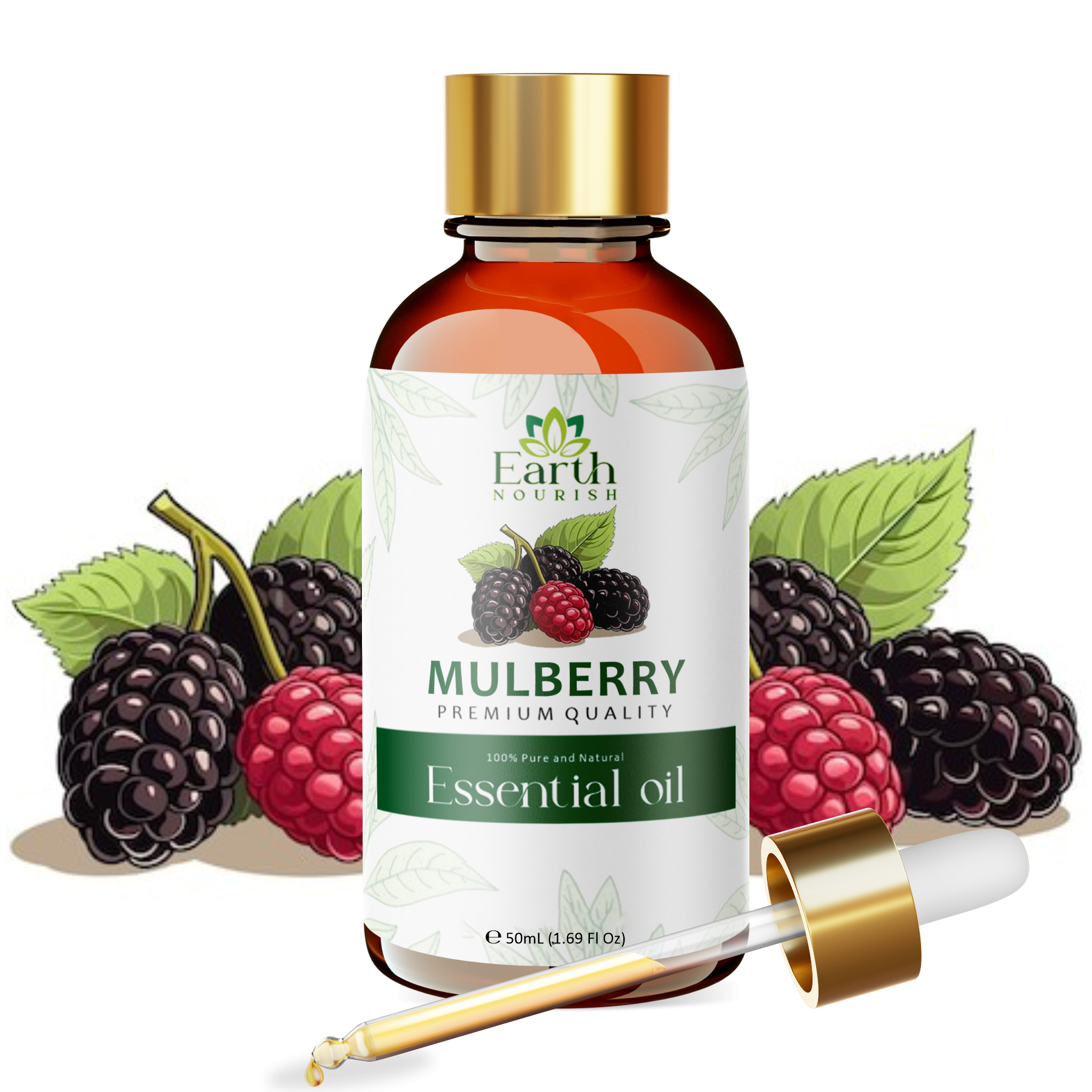 Mulberry Oil 50ml – Pure & Natural Carrier Oil for Skin Brightening & Even Complexion | Earth Nourish
