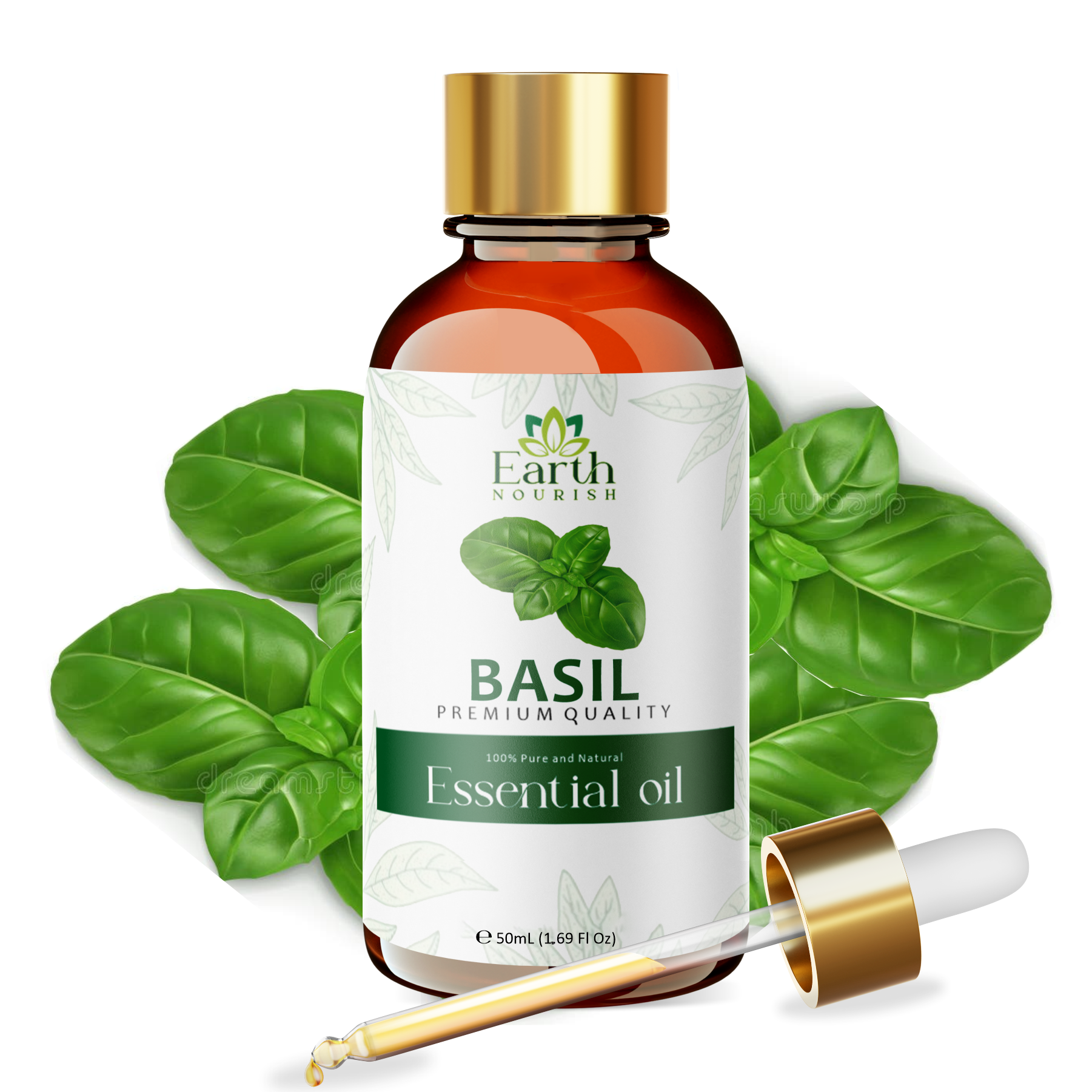 Basil Oil 15ml – Pure & Natural Essential Oil for DIY & Aromatherapy | Earth Nourish