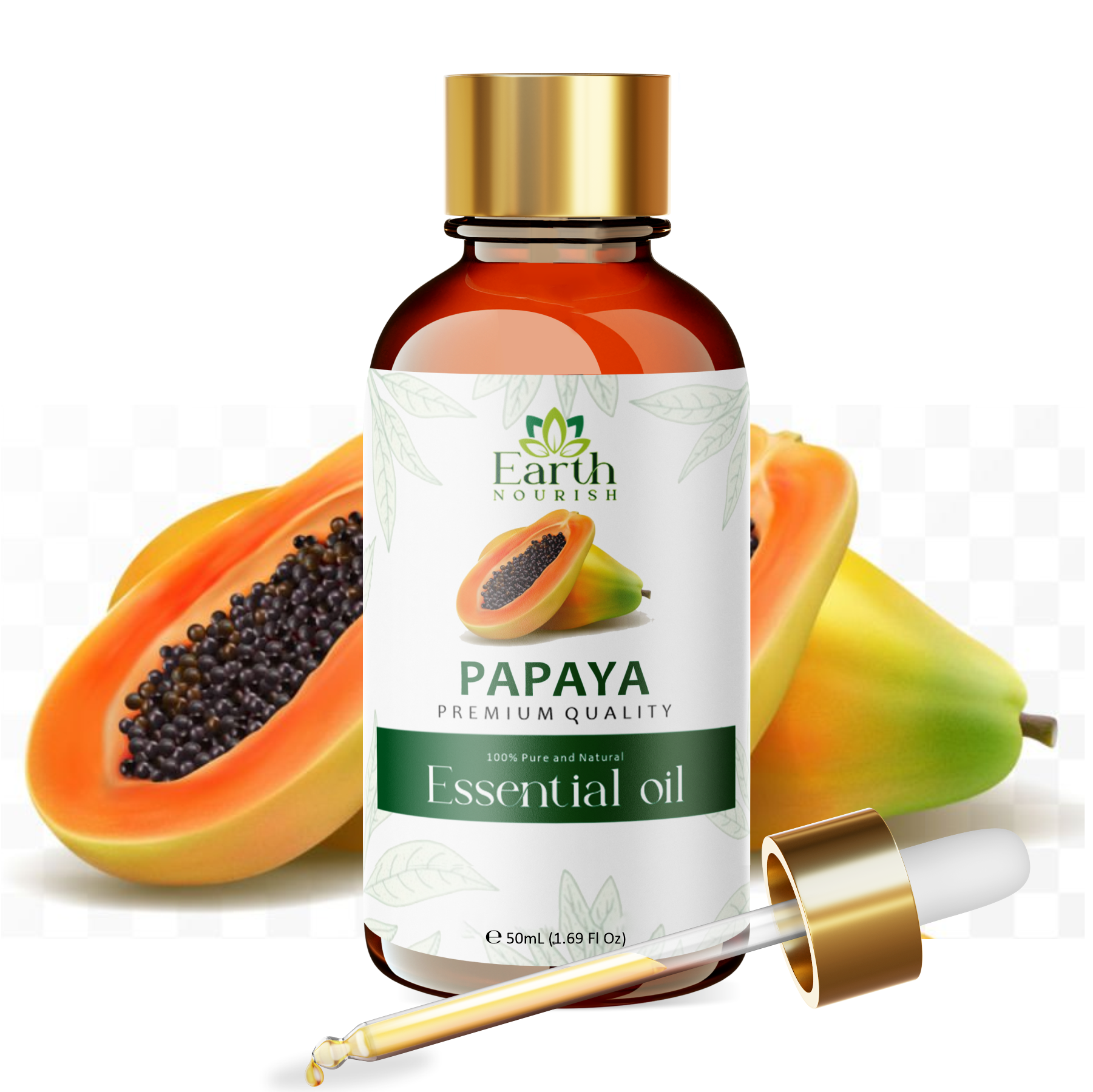 Papaya Oil 50ml – Pure & Natural Carrier Oil for Skin Brightening & Gentle Exfoliation | Earth Nourish
