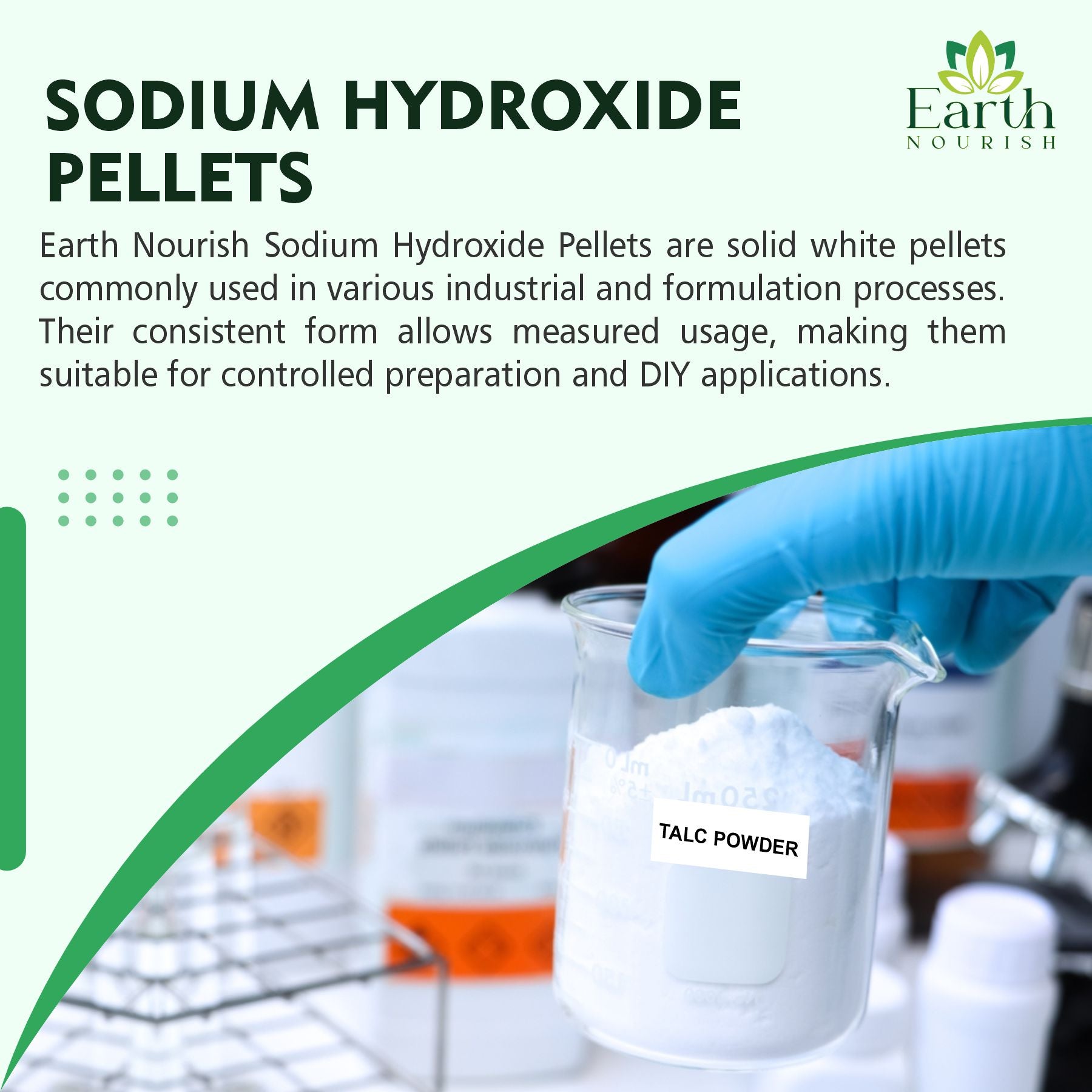 Sodium Hydroxide Pellets 100g – Cosmetic-Grade Raw Material | Earth Nourish