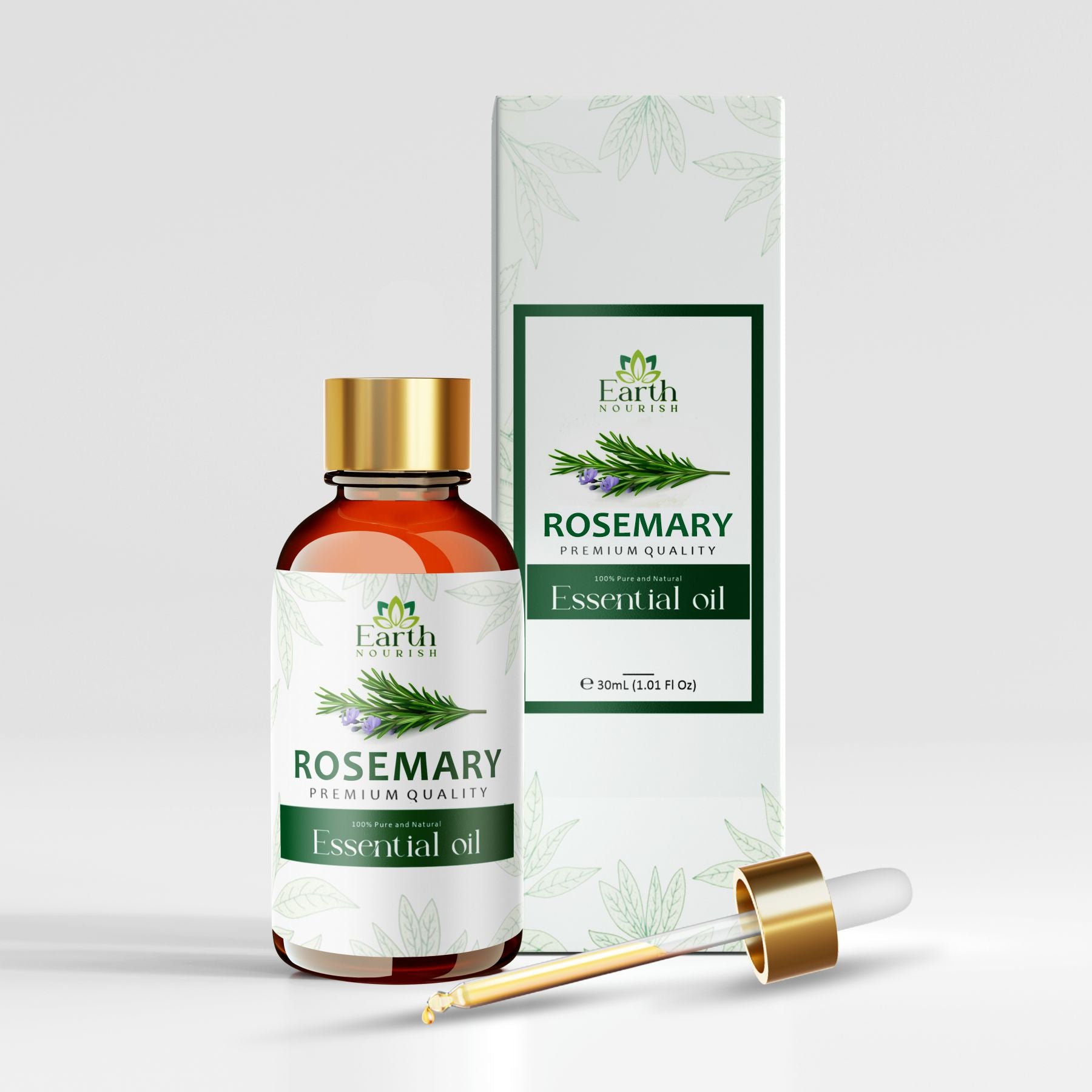 Rosemary Oil 50ml – Pure & Natural Essential Oil for Hair Growth & Mind Focus | Earth Nourish