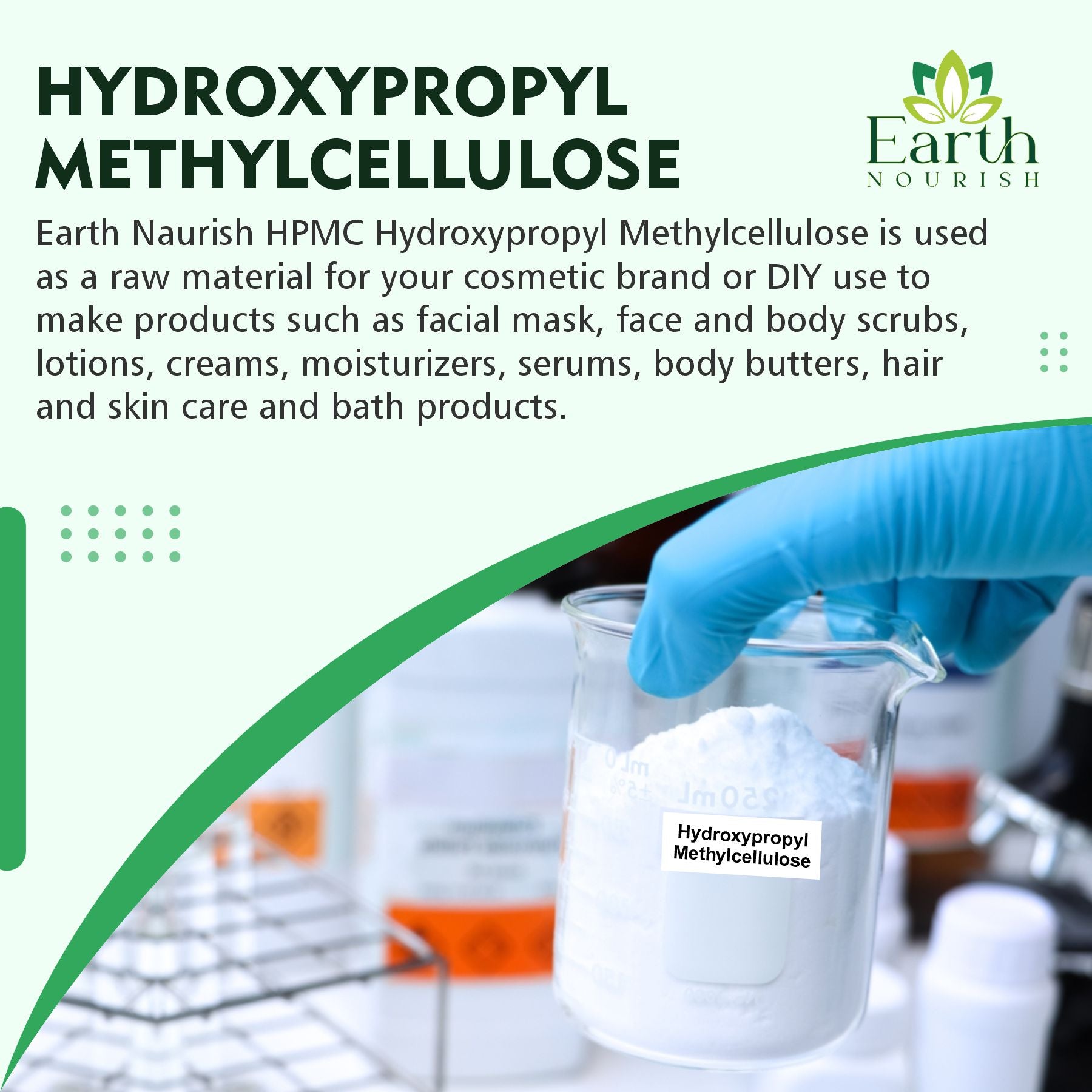 Earth Nourish Hydroxypropyl Methylcellulose (HPMC) Powder 100g