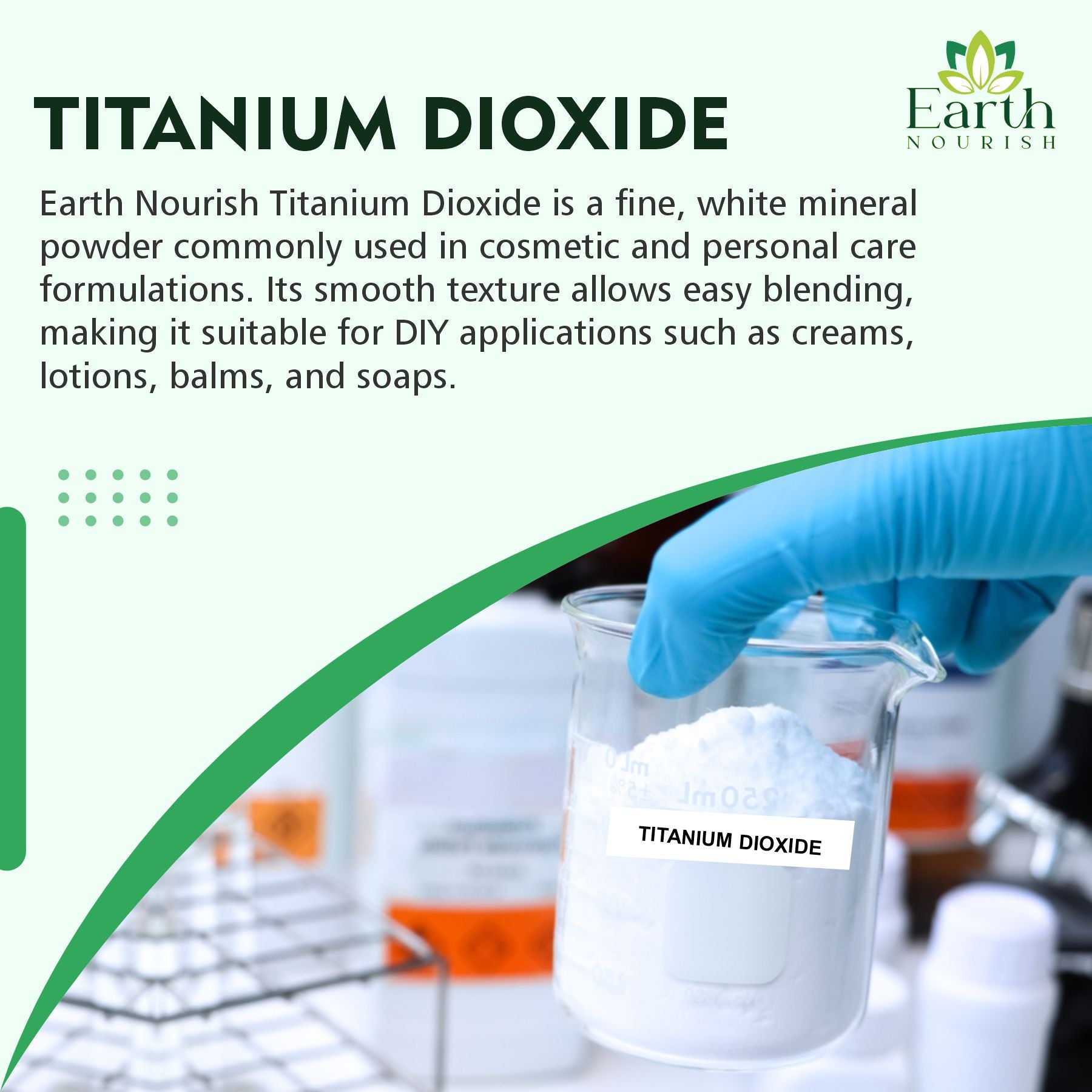 Titanium Dioxide 100g – Cosmetic-Grade Raw Material | Earth Nourish