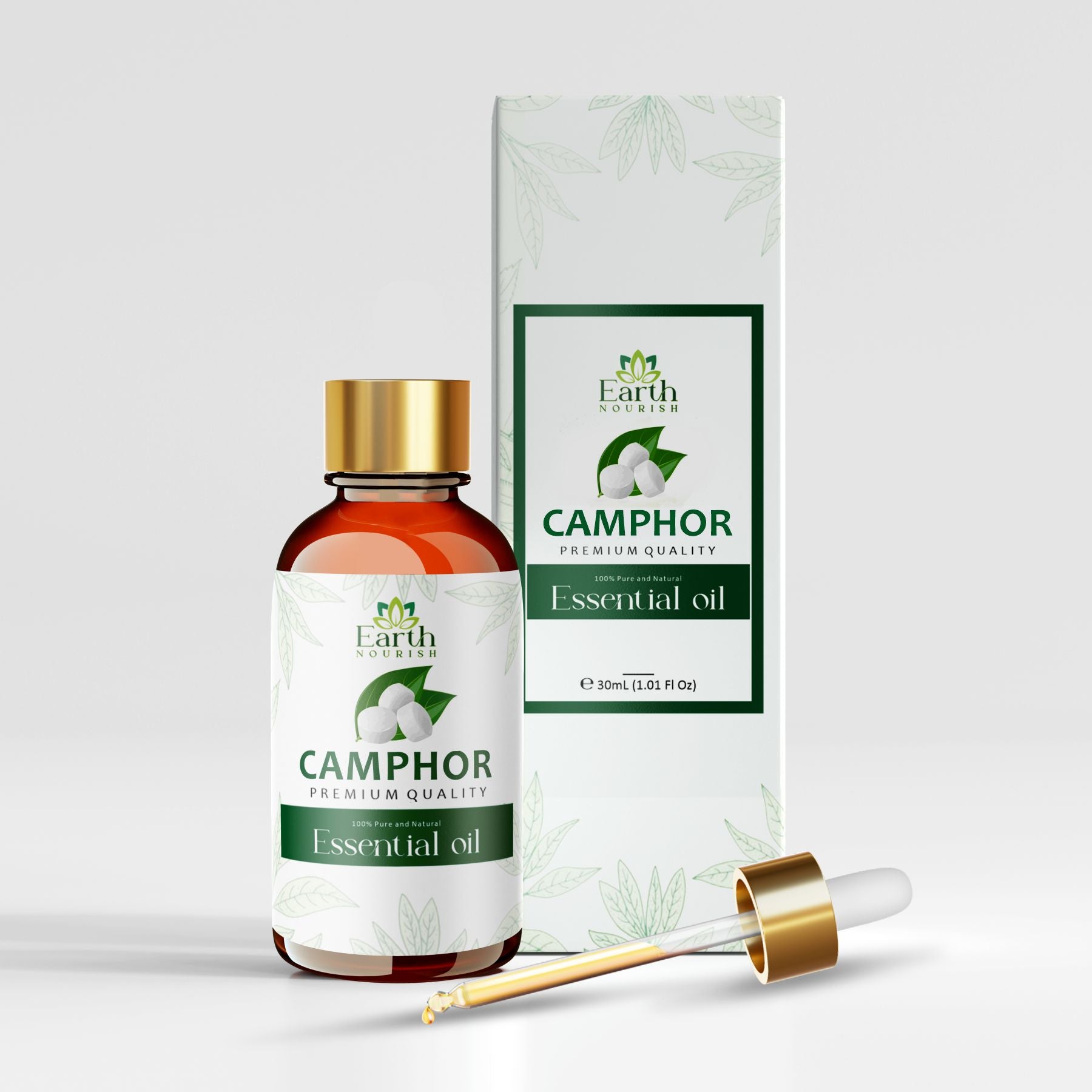 Camphor Oil 50ml – Pure & Natural Essential Oil for DIY & Aromatherapy | Earth Nourish