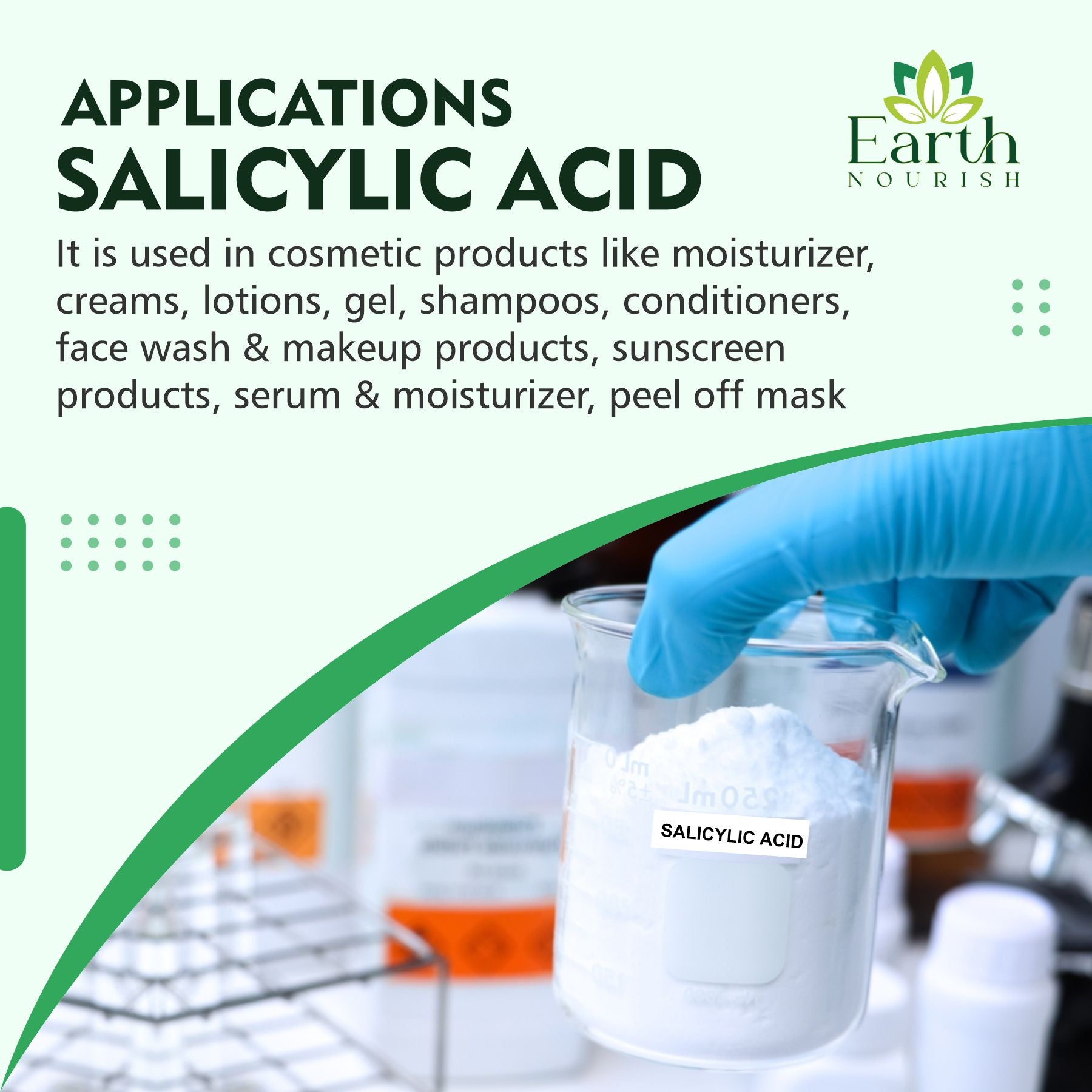 Salicylic Acid Powder 100g – Cosmetic-Grade Raw Material | Earth Nourish